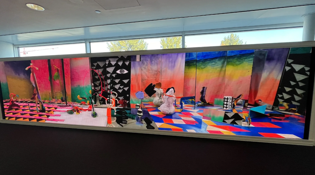 Photo of a piece of art work in an airport