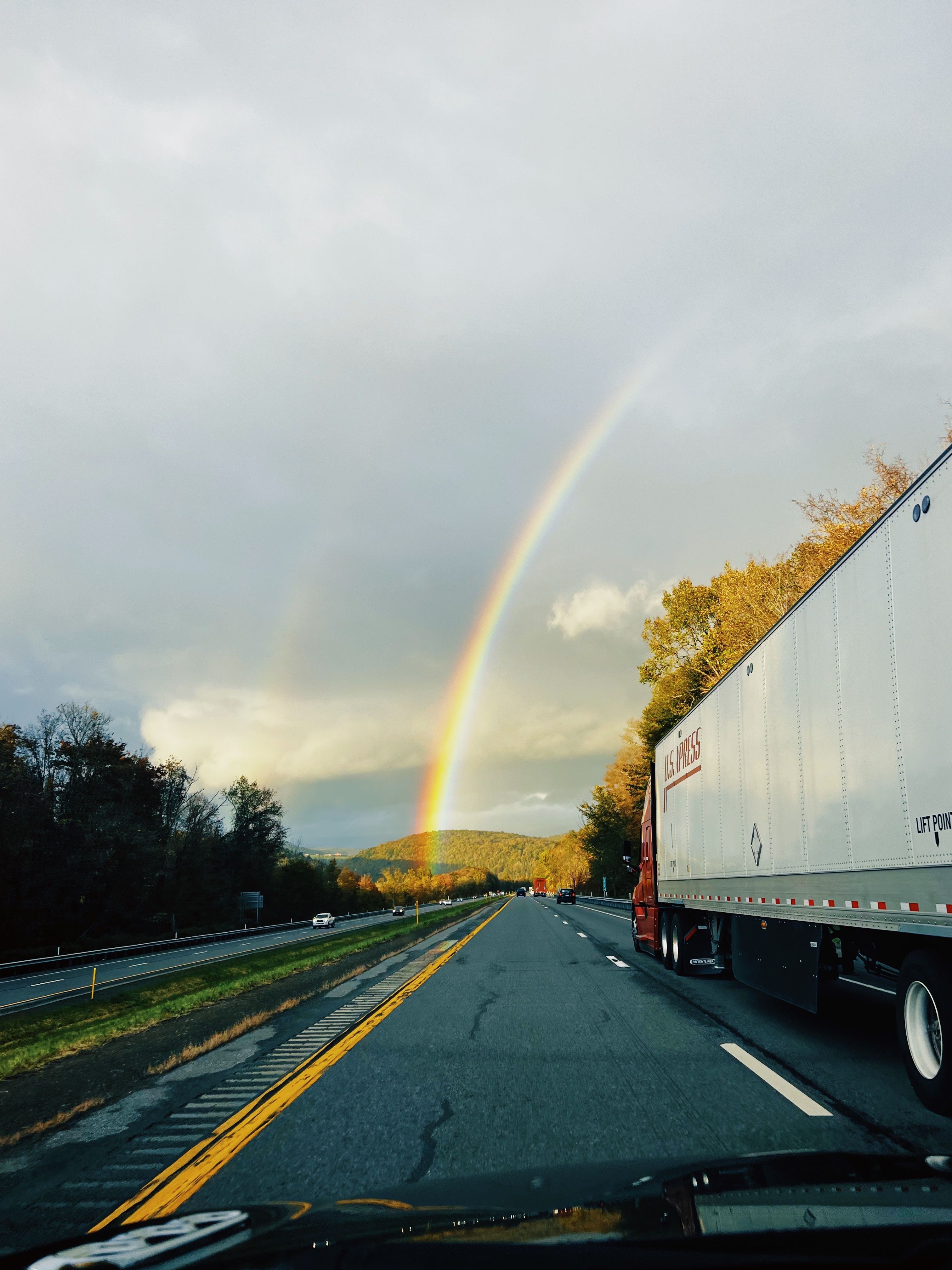 Rainbow on the road