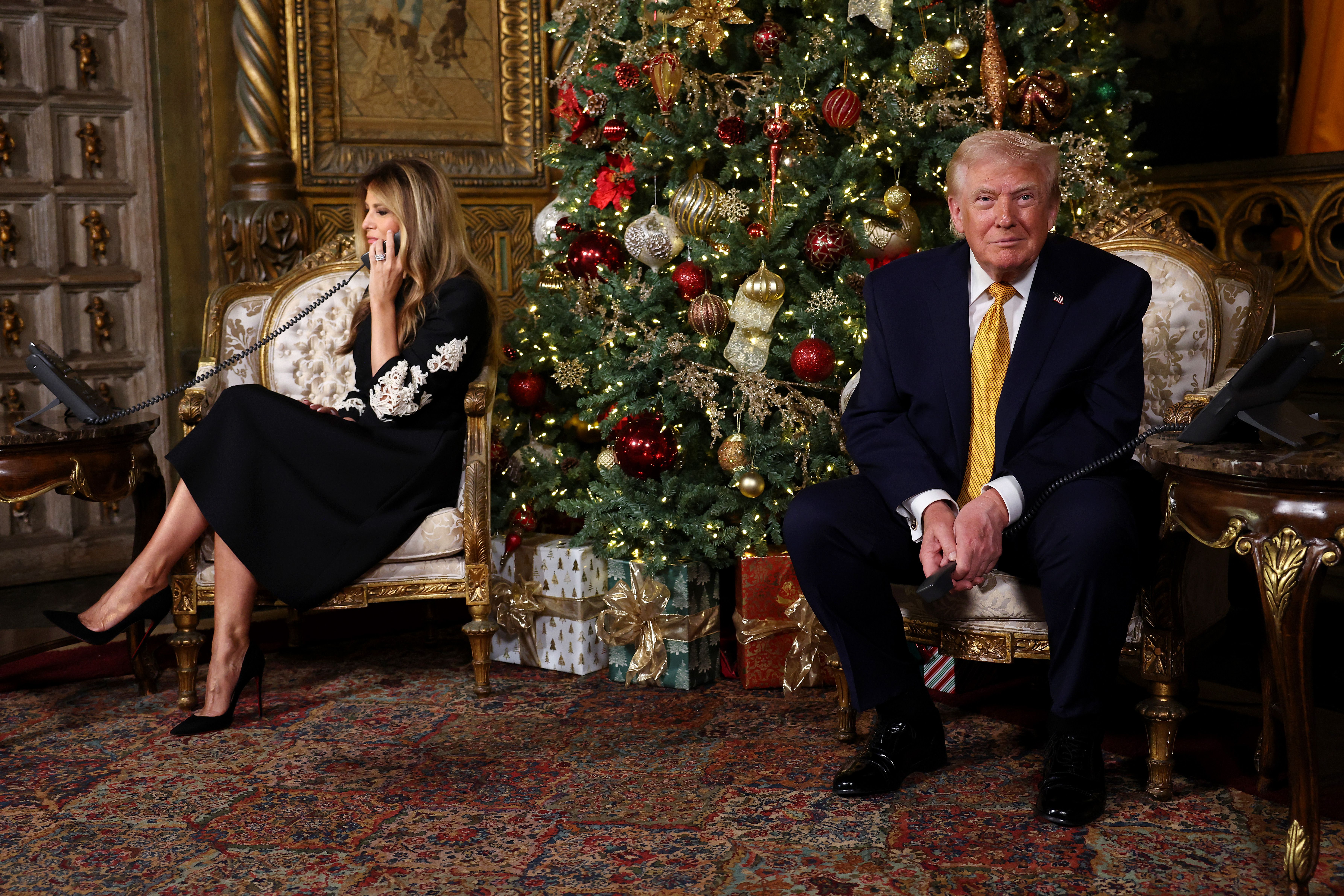 Trump tells kid in Christmas call he wants to ensure "bad Santa" isn't "infiltrating" U.S.