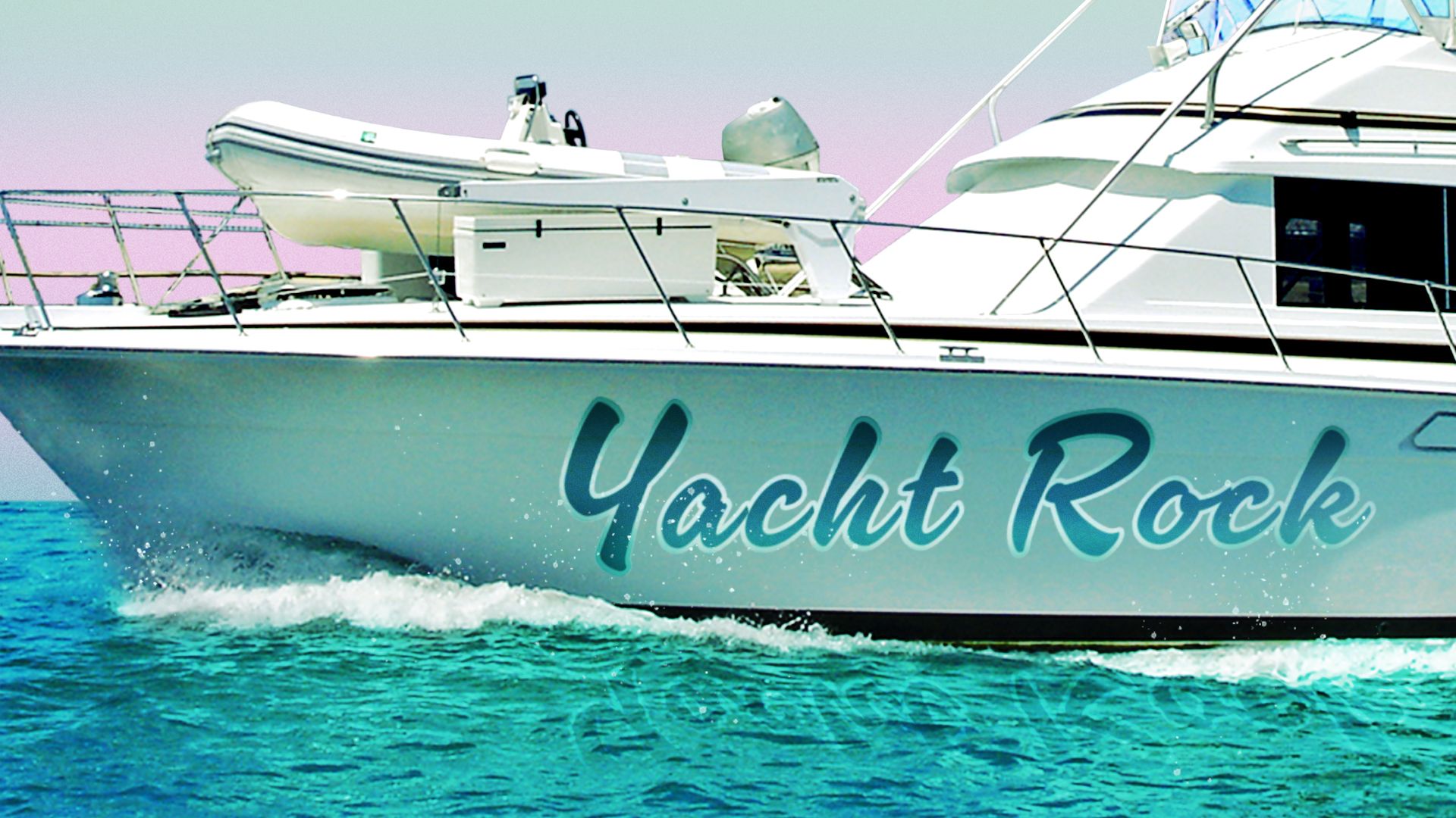 Illustration of a boat with the name "Yacht Rock" on the side