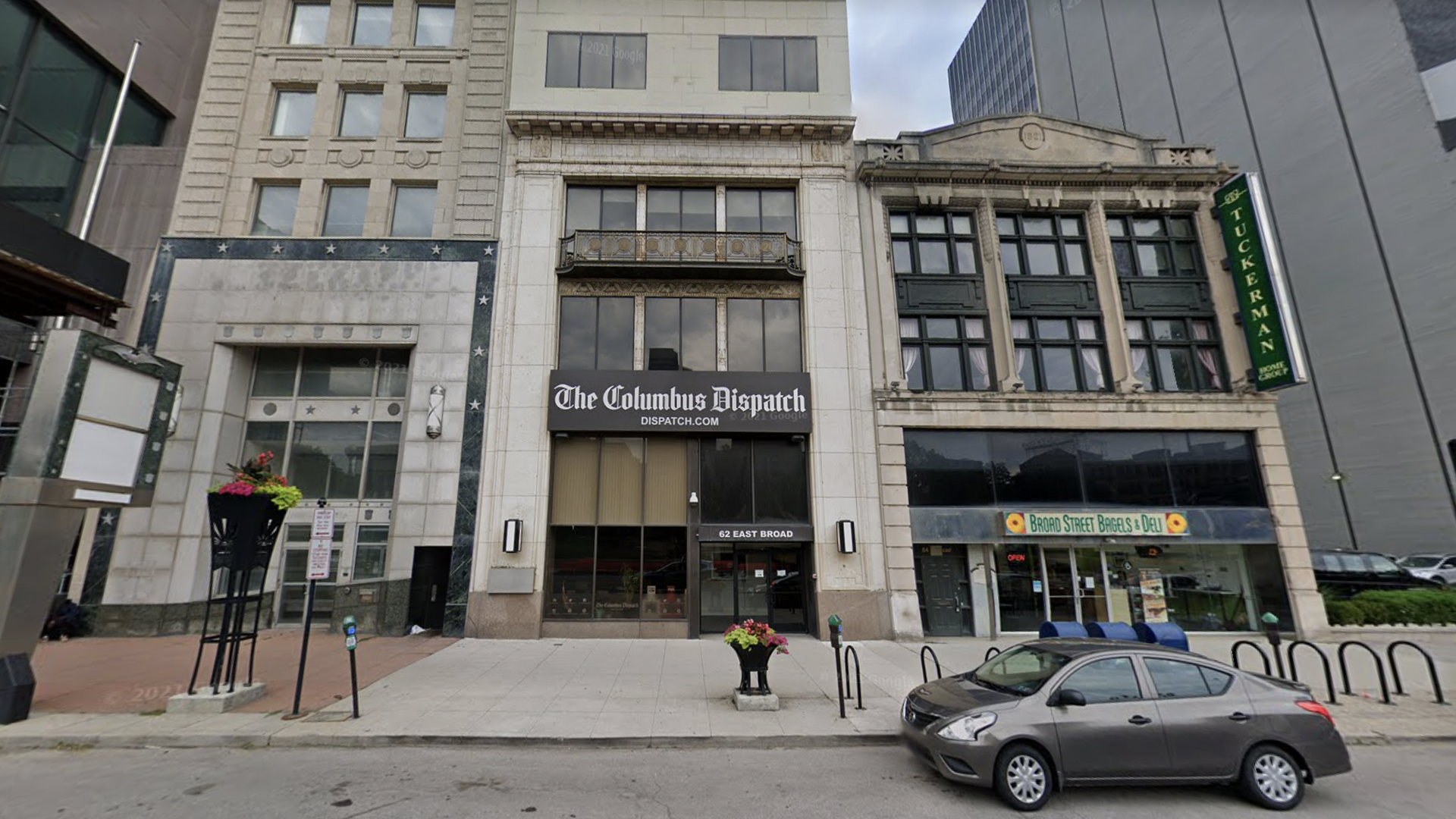 The front of the Columbus Dispatch building