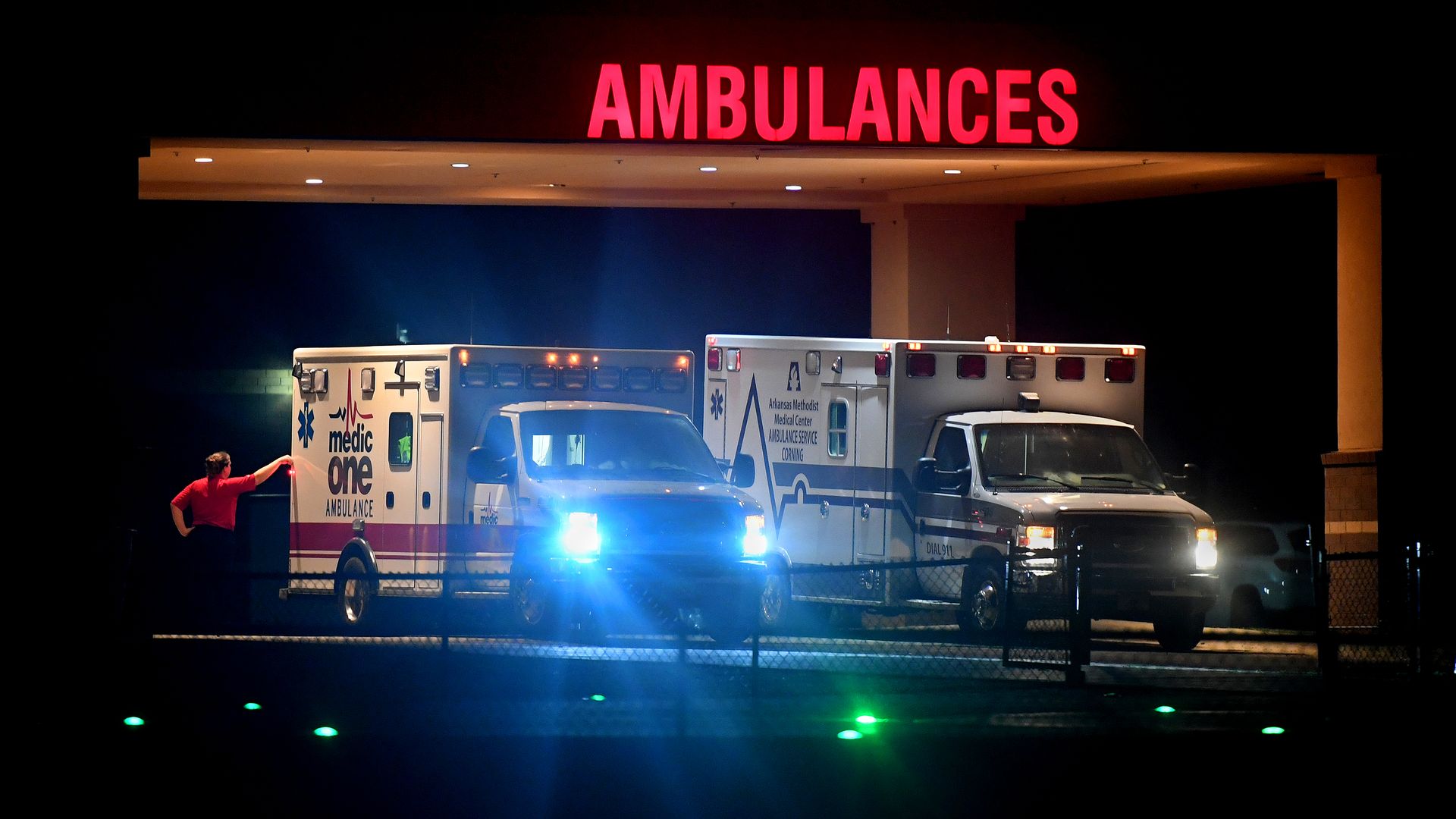 Ambulances in southeast Missouri.