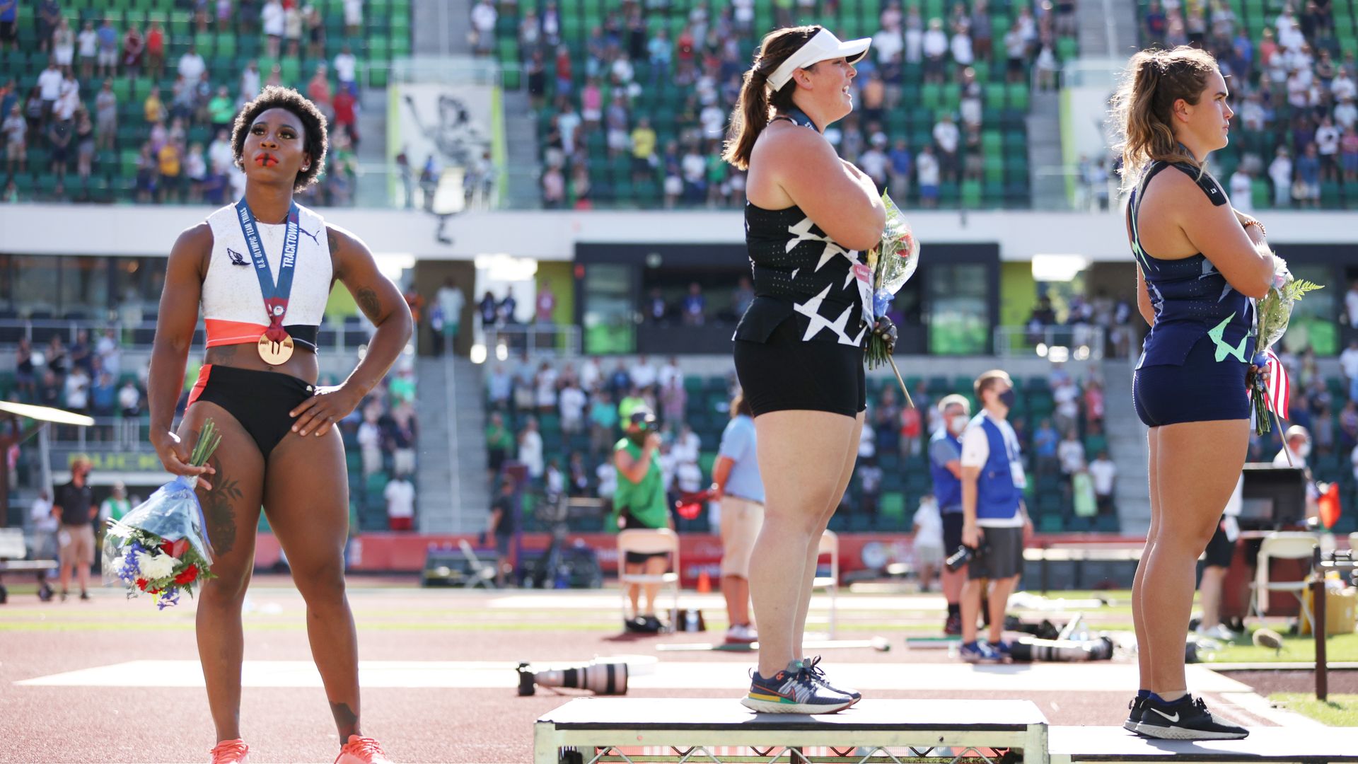 White House Defends Olympian Gwen Berry S Right To Peacefully Protest Axios