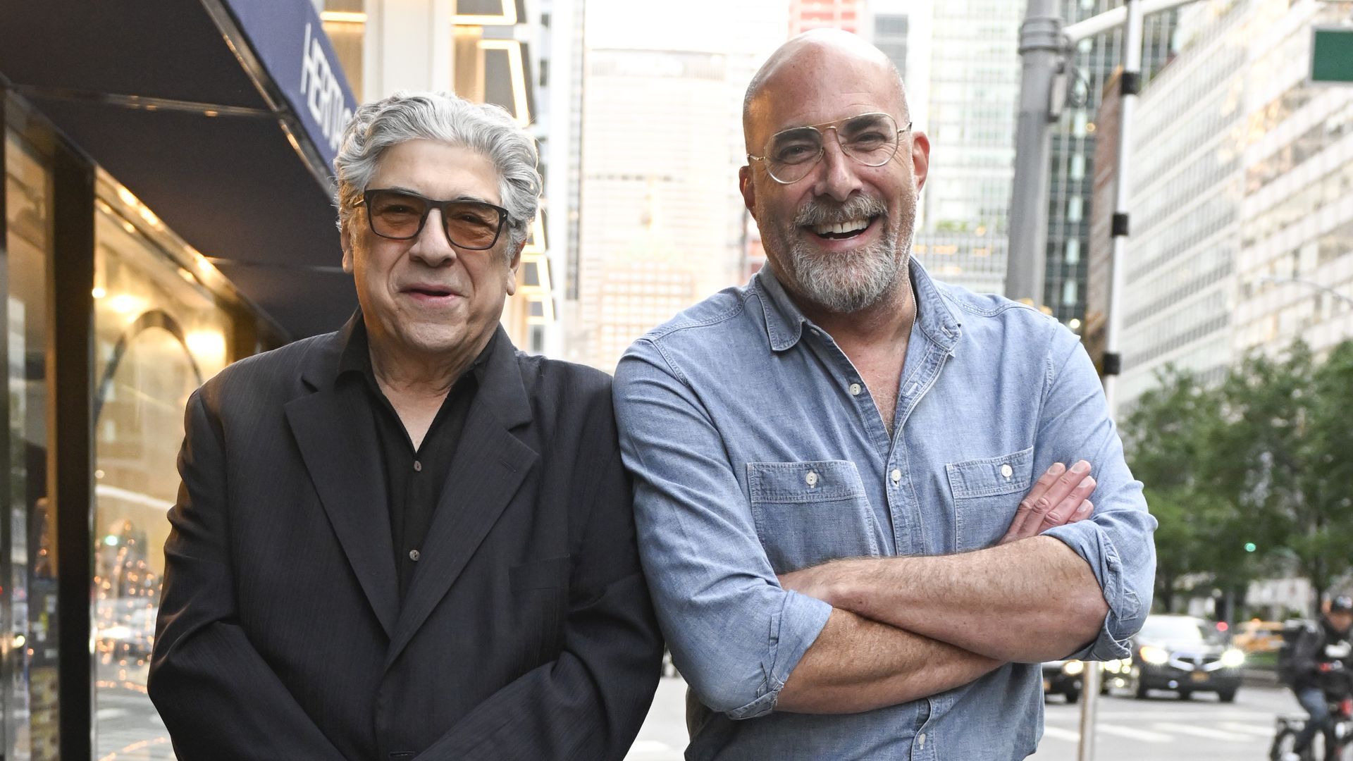 A photo of Vincent Pastore and Robert Wilonsky 
