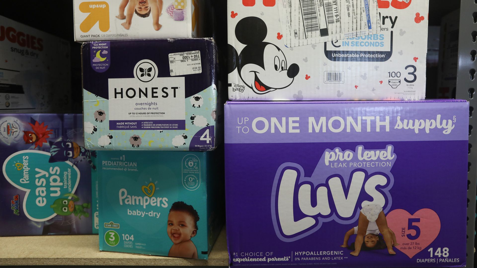 boxes of diapers