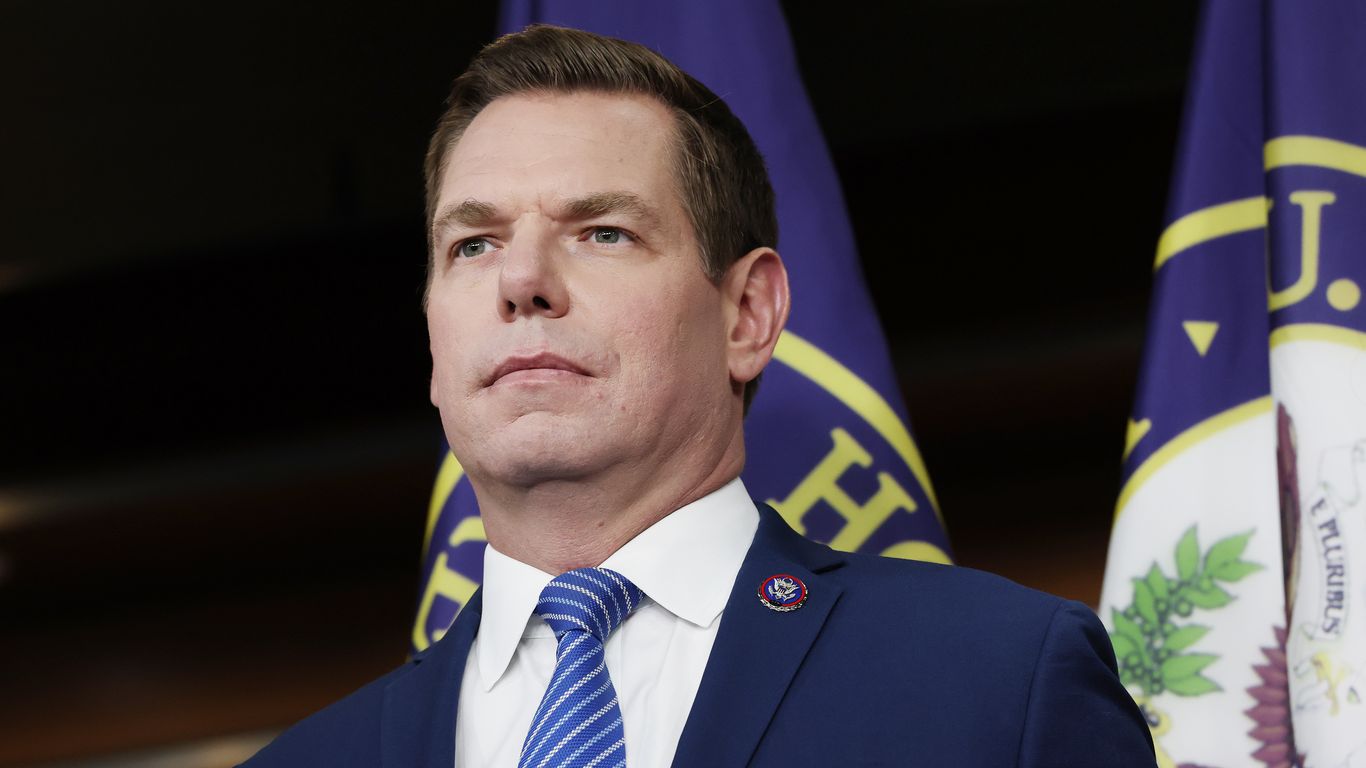 Rep. Eric Swalwell swipes at Trump as he joins crowded California governor's race
