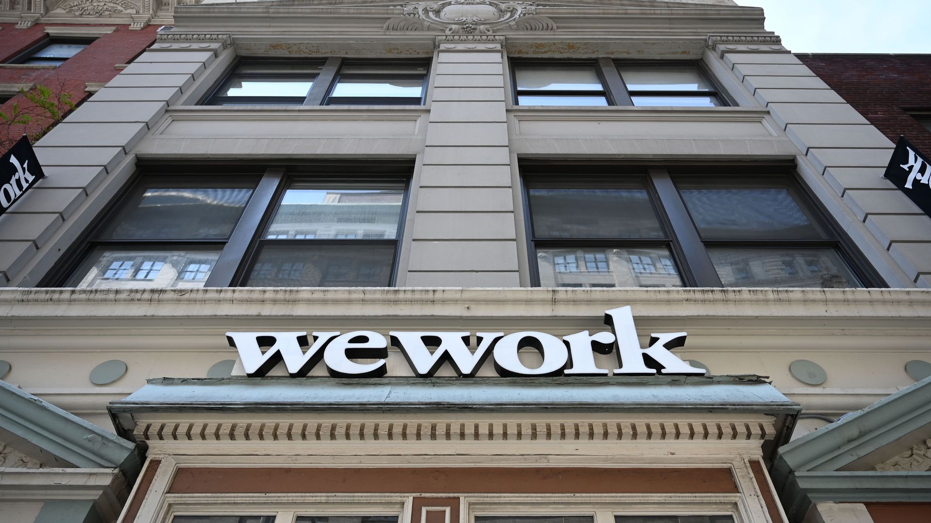 Photo of a facade of a WeWork building in New York