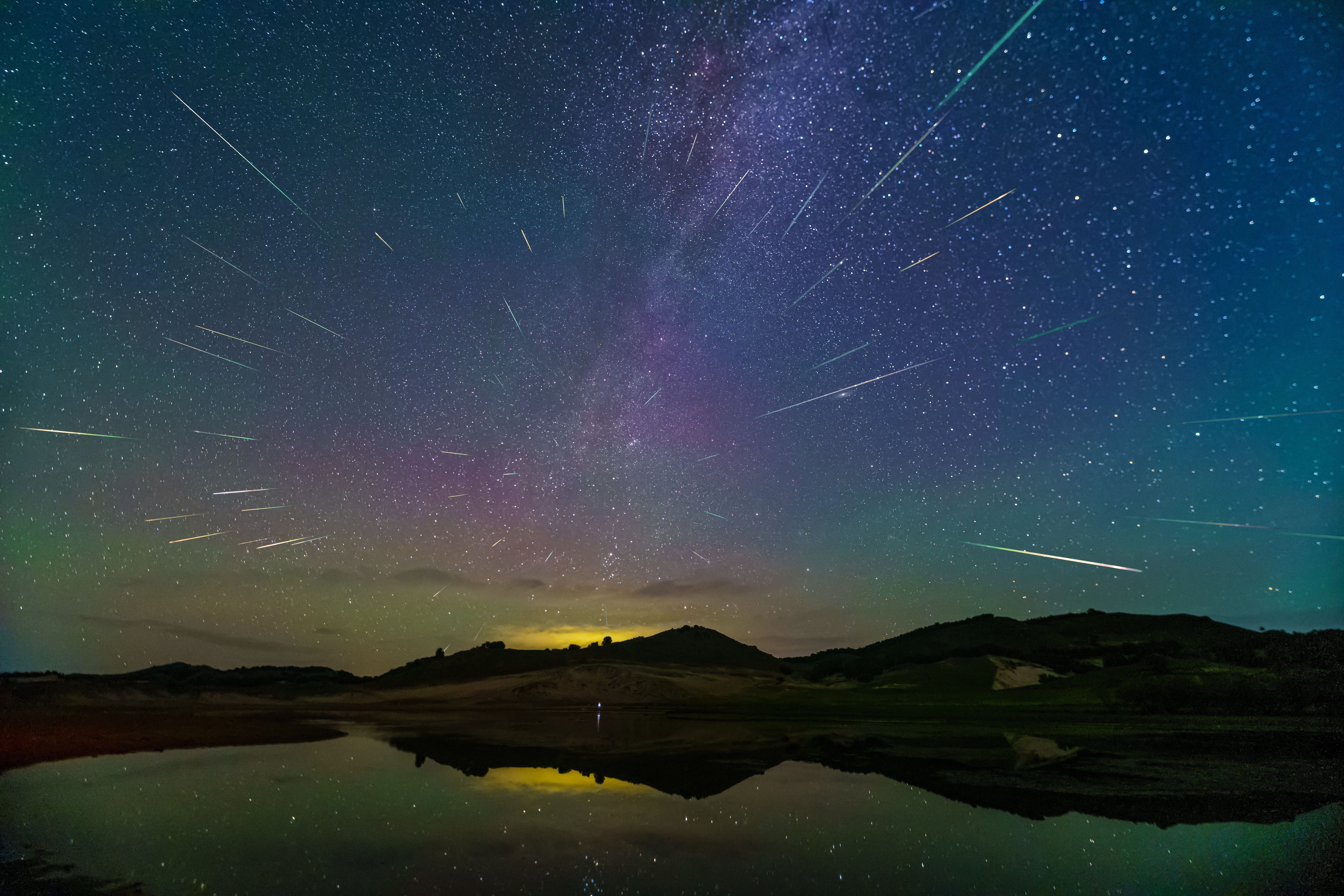 The Perseids seen in China in August 2023. Photo: Costfoto/NurPhoto via Getty Images