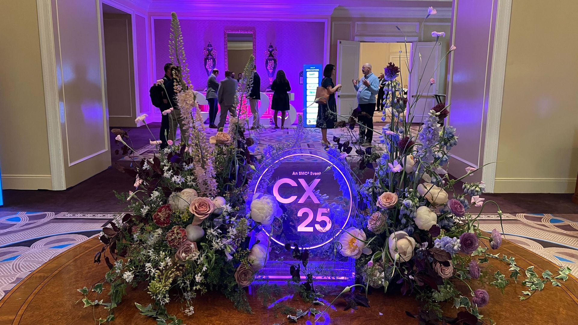 A floral display welcomes attendees to SMC3 Connections 2025 in Salt Lake City.  