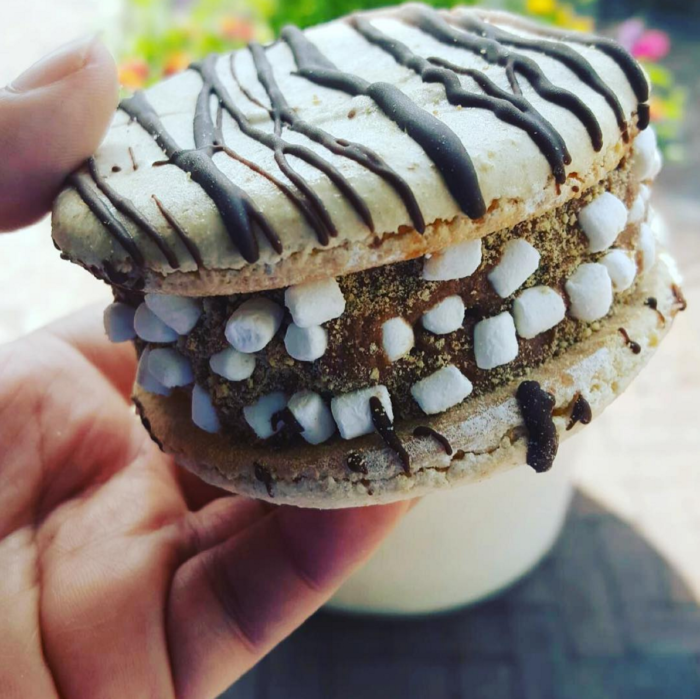 S'mores macaron ice cream sandwich via Instagram