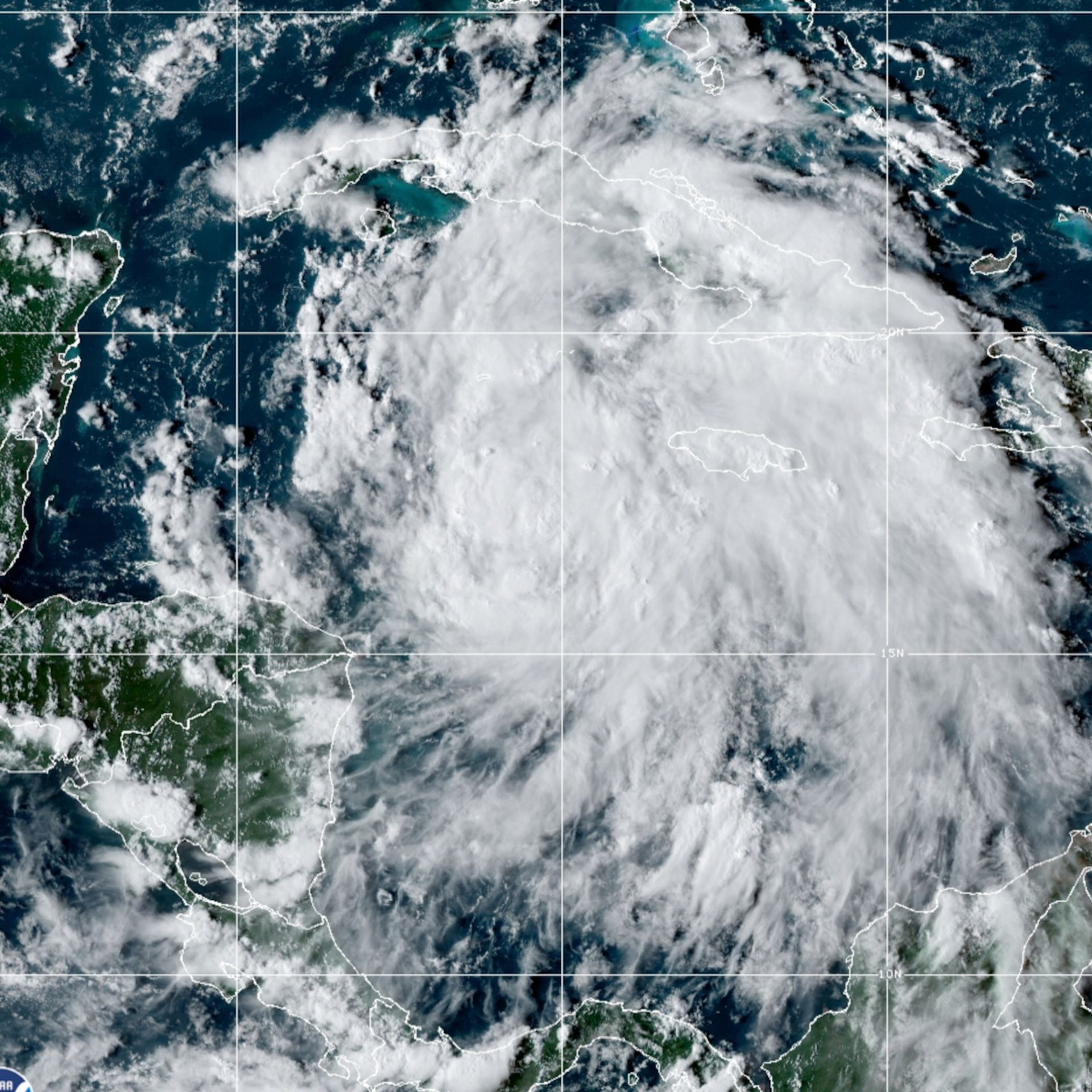 Tropical Storm Ian as captured by a NOAA satellite on September 25, 2022.