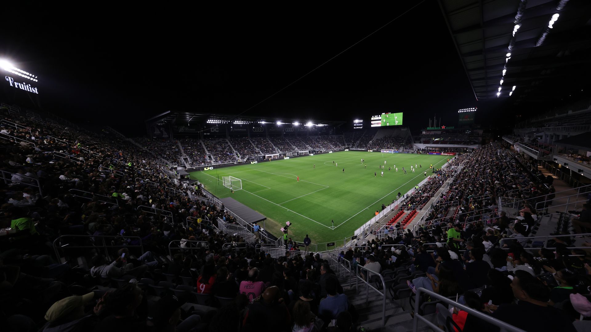 General view inside the stadium during the NWSL match between Washington Spirit and Bay FC at Audi Field on March 28, 2025 in Washington, DC. (Photo by Scott Taetsch/NWSL via Getty Images)