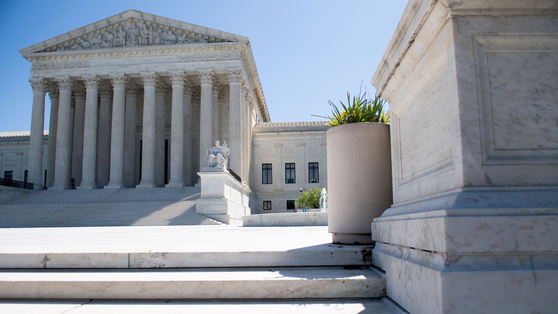 The US Supreme Court is seen in Washington, DC, on May 4