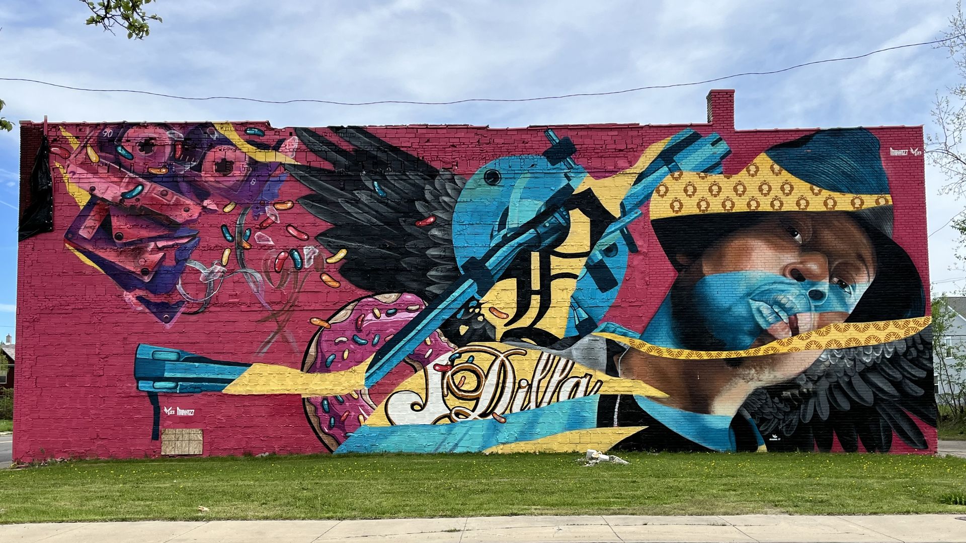 The "Dilla is Forever" mural at Oakland Avenue and Holbrook Avenue.