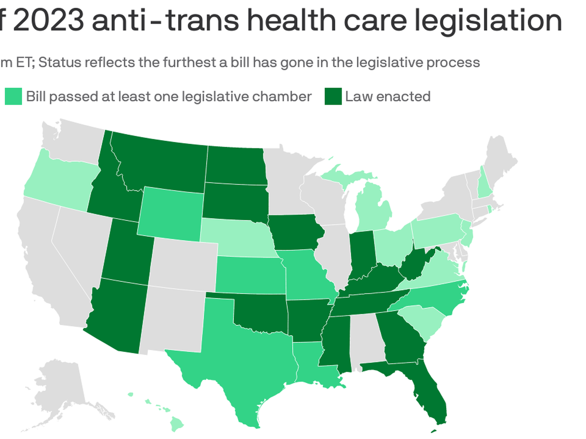 What states are restricting transgender health care