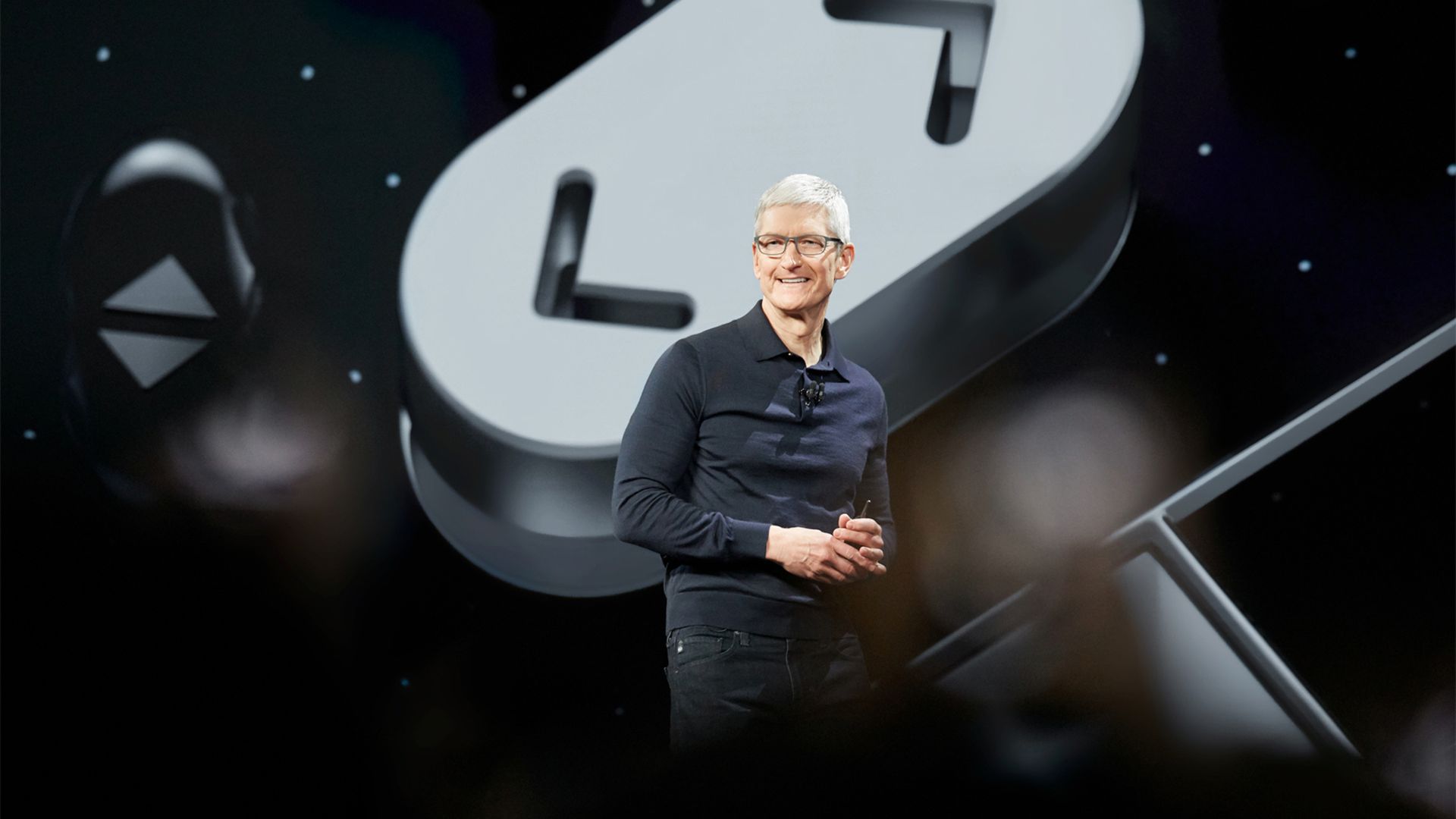 Apple CEO Tim Cook at WWDC 2018.