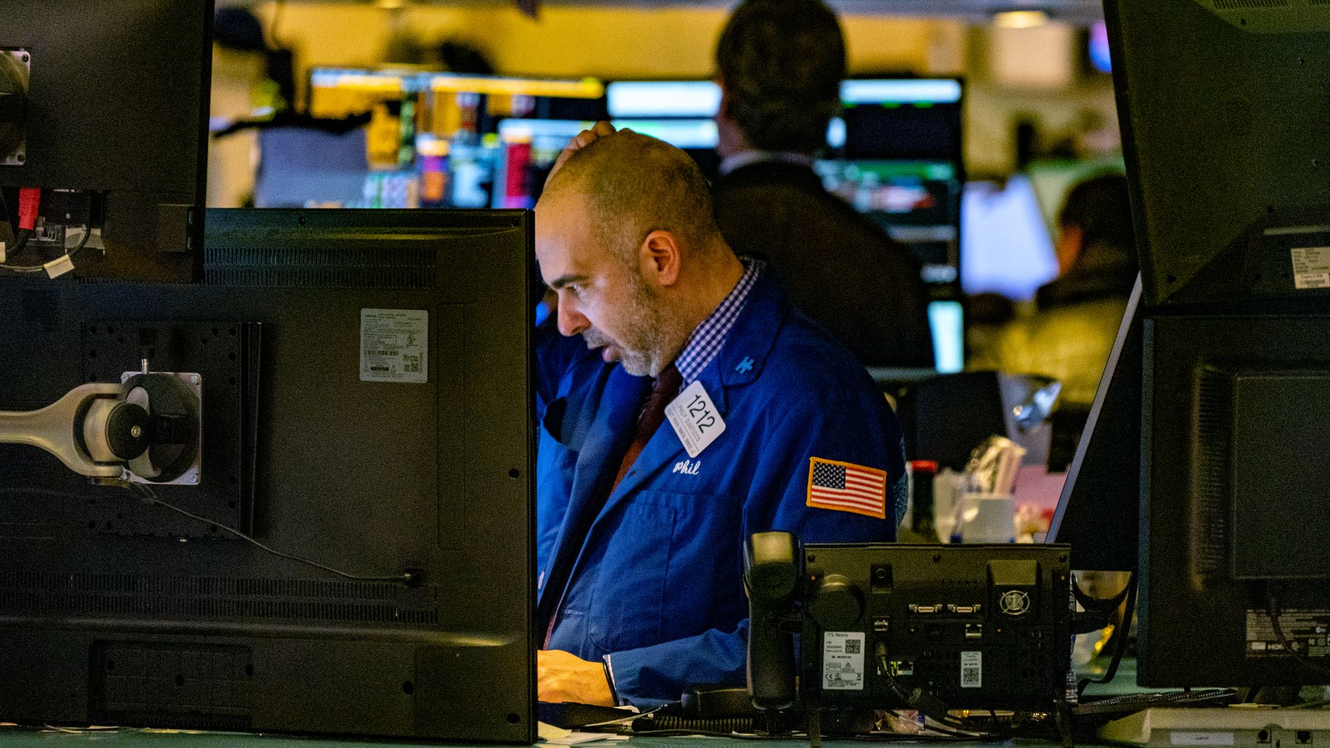 Trader at the New York stock exchange 