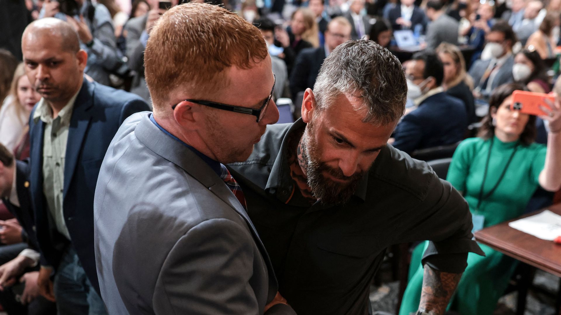 Stephen Ayres with Michael Fanone