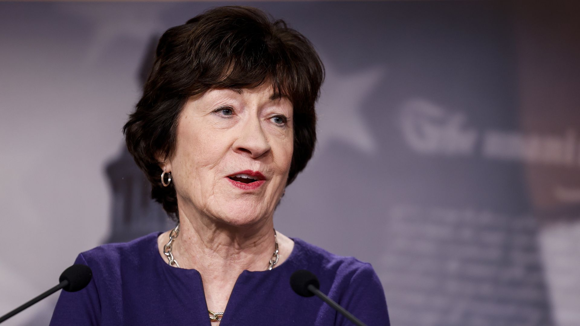 Photo of Susan Collins speaking