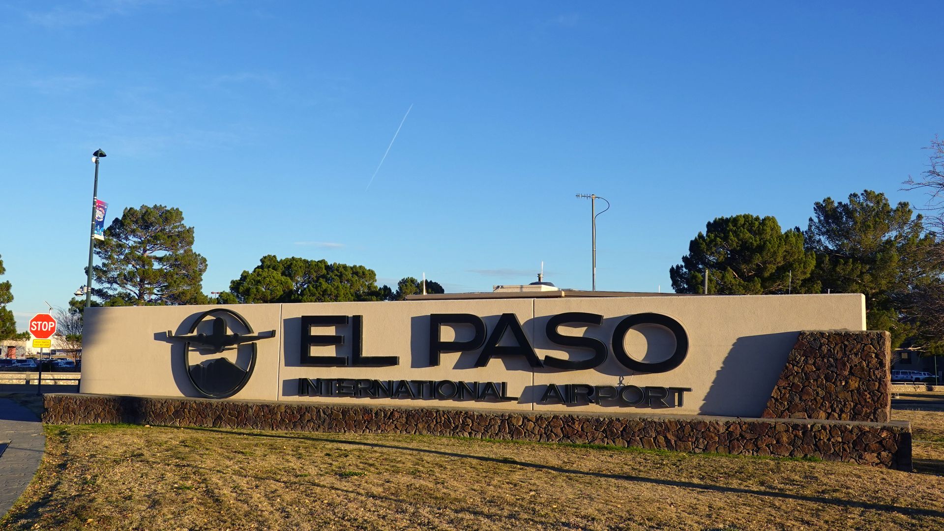 The sign outside El Paso International Airport.