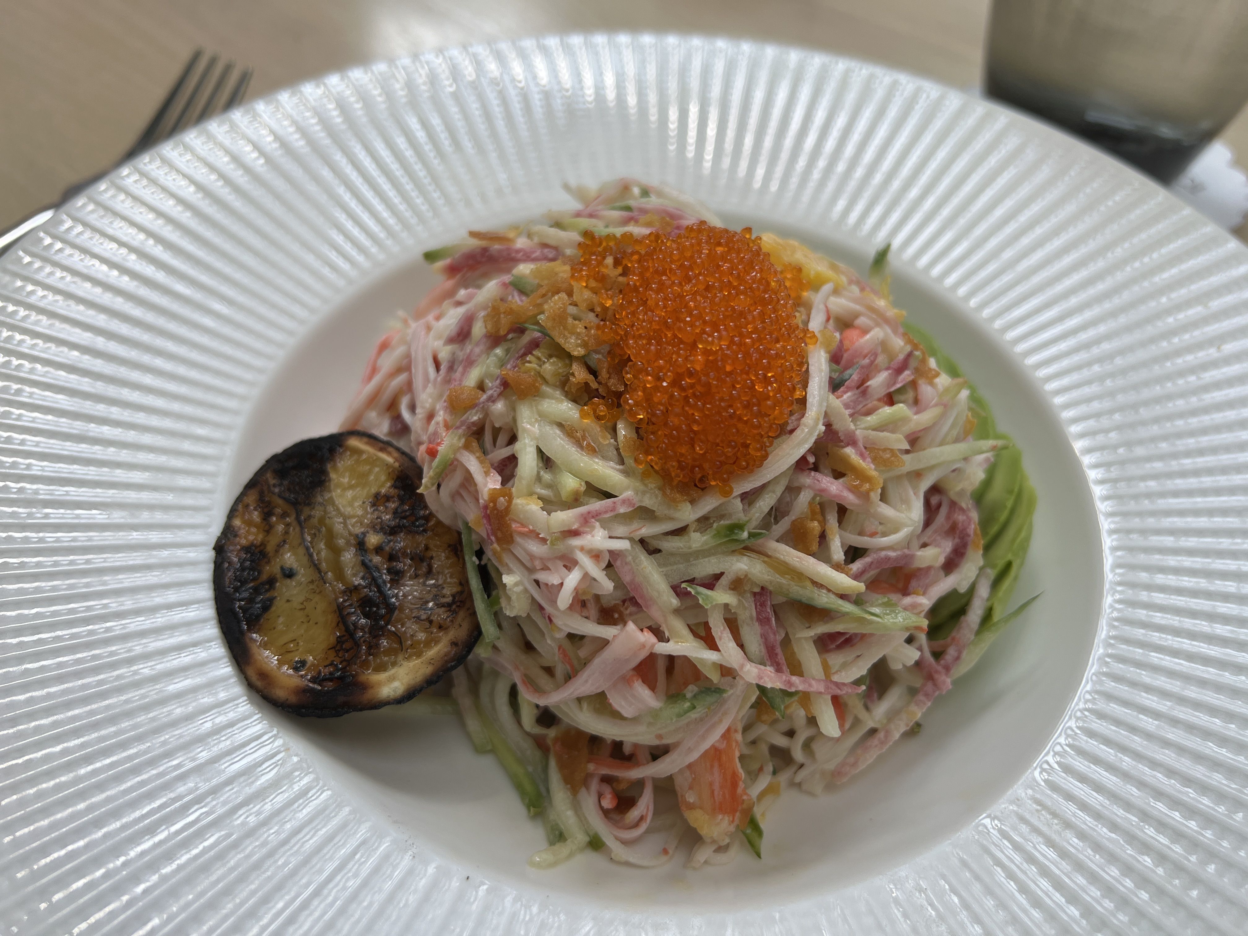 Crab and avocado salad.