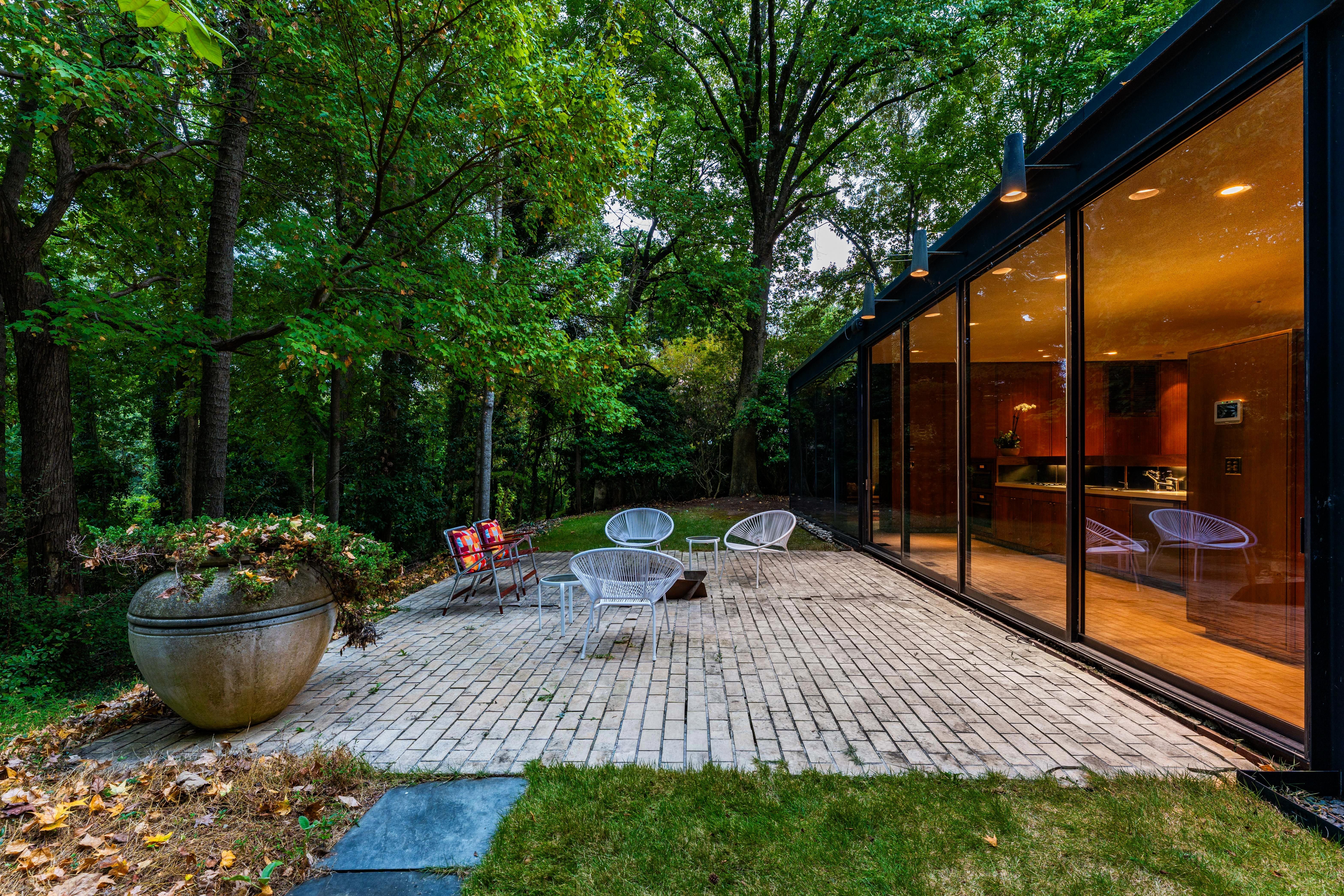 midcentury modern glass mansion for sale