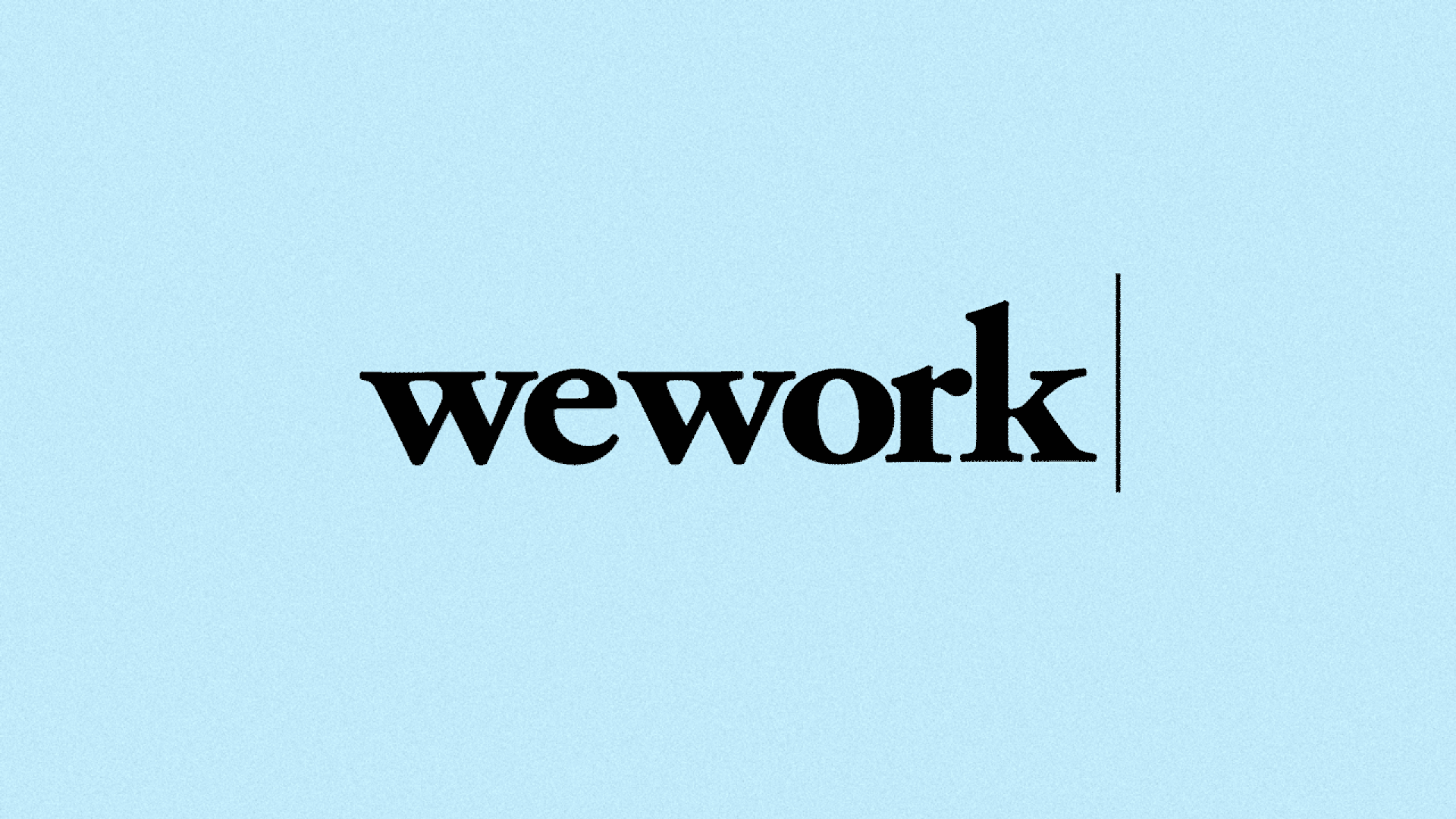 Animated GIF of WeWork logo being deleted in a word processor