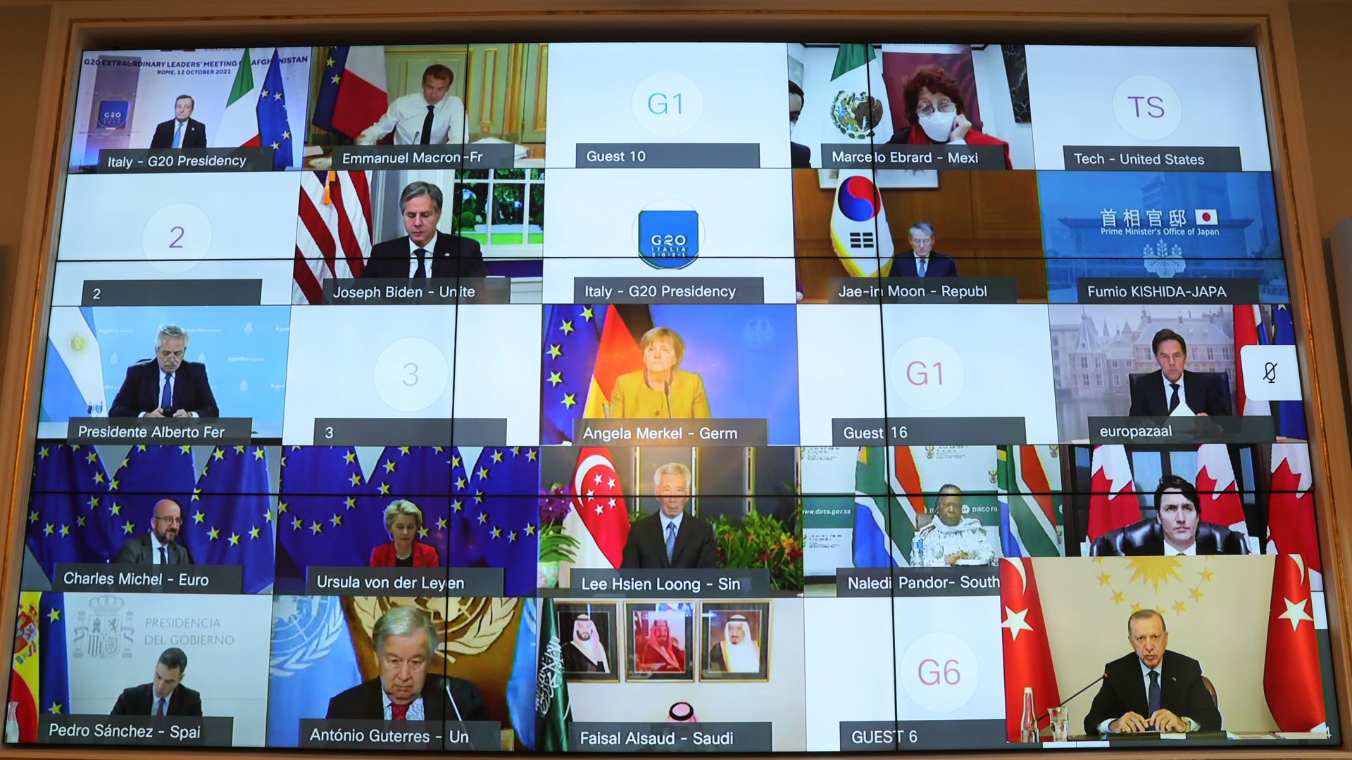 G20 extraordinary meeting on Afghanistan via video conference