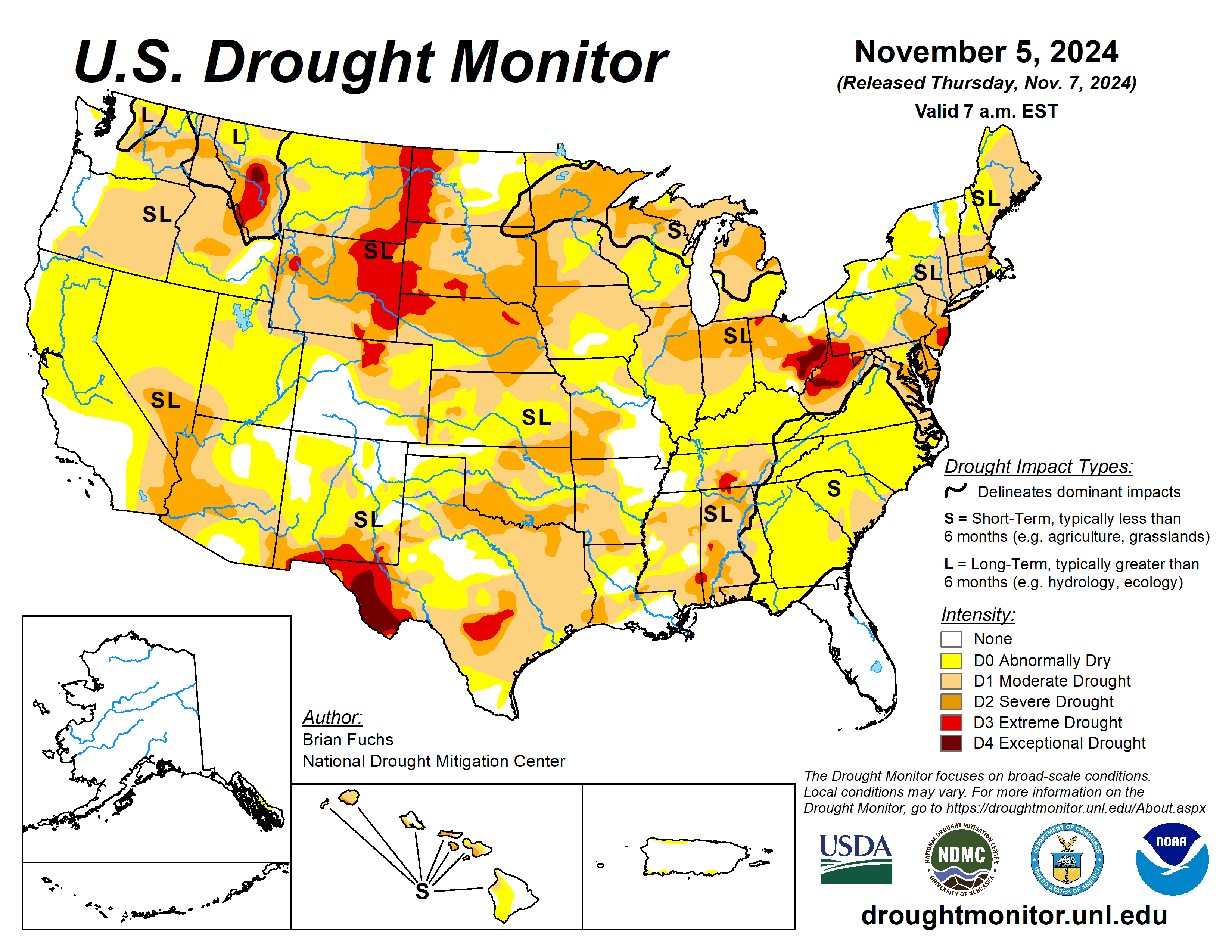 National drought map
