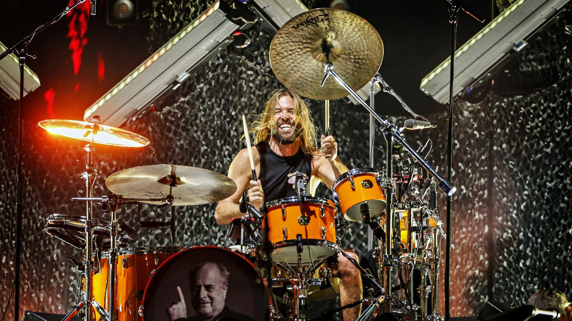 Taylor Hawkins and the Foo Fighters perform at Australia's GHMBA Stadium on March 4. 