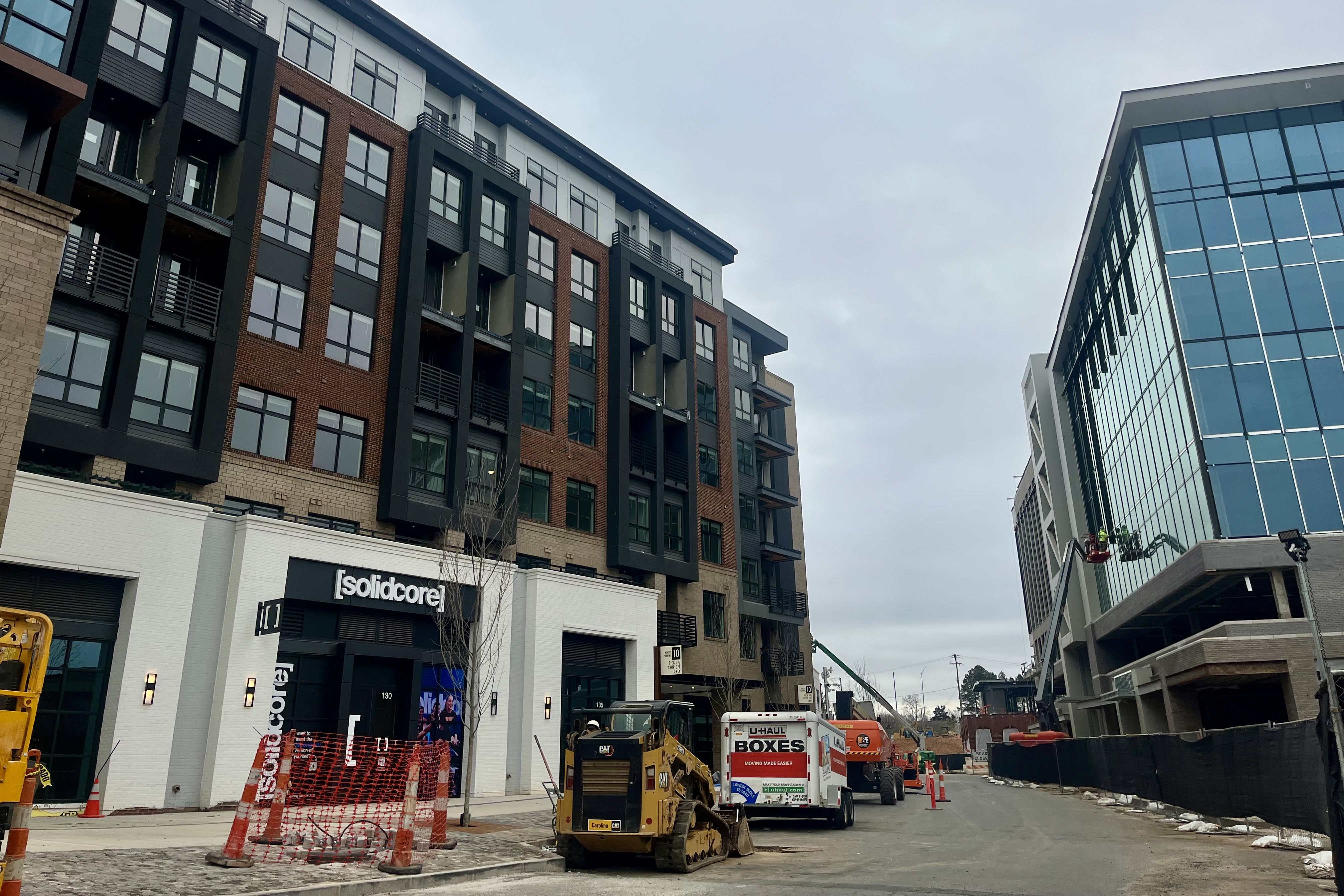 Construction site with [solidcore] sign