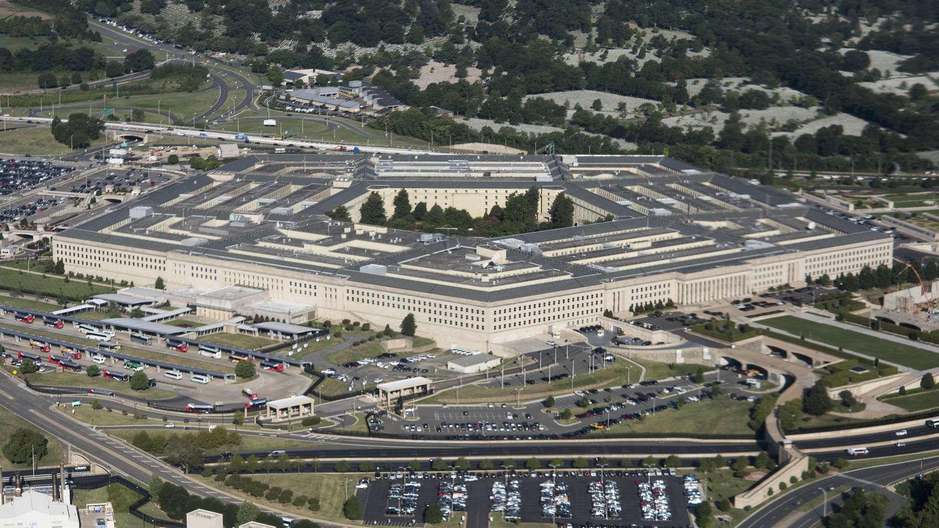 Aerial view of the Pentagon