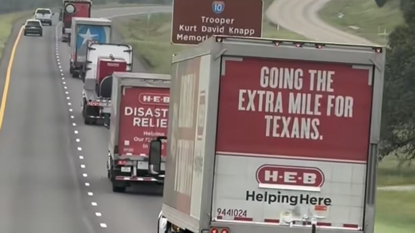 Texans praise H-E-B relief trucks after Kerrville floods