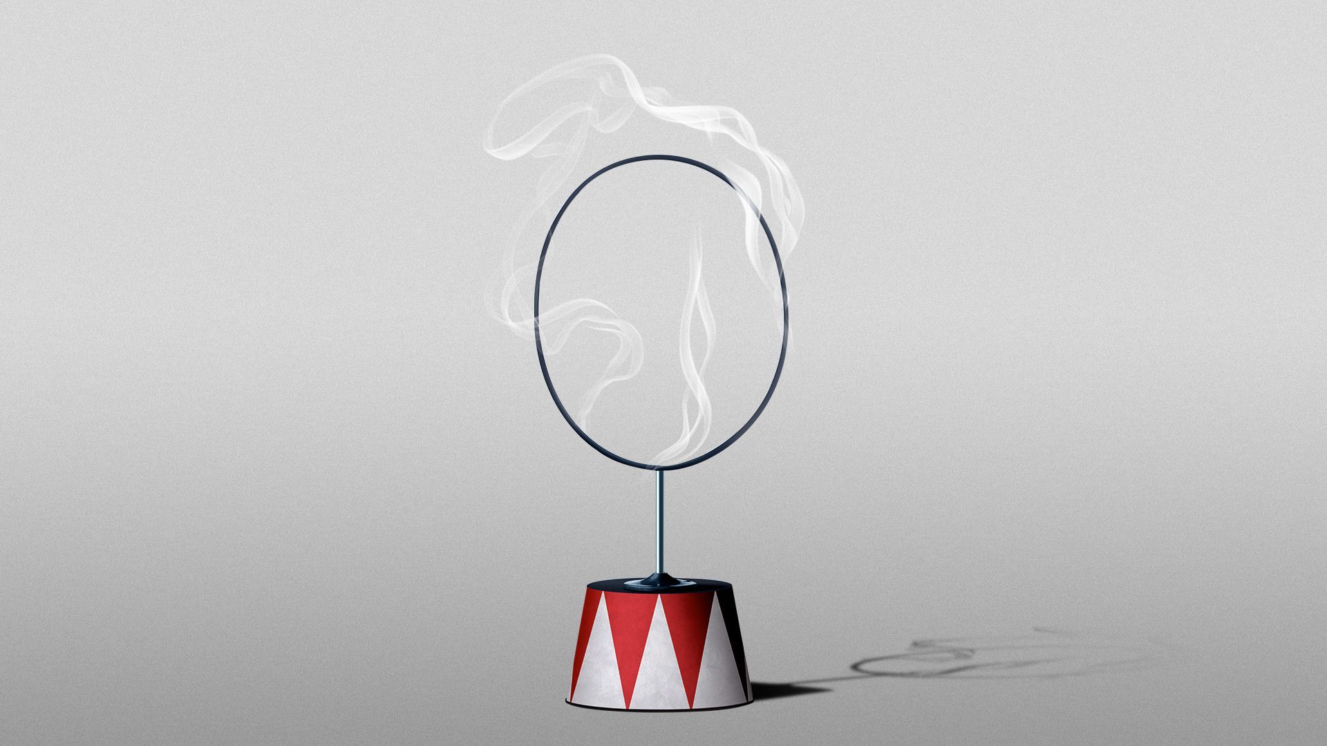 Illustration of an extinguished fire ring.  