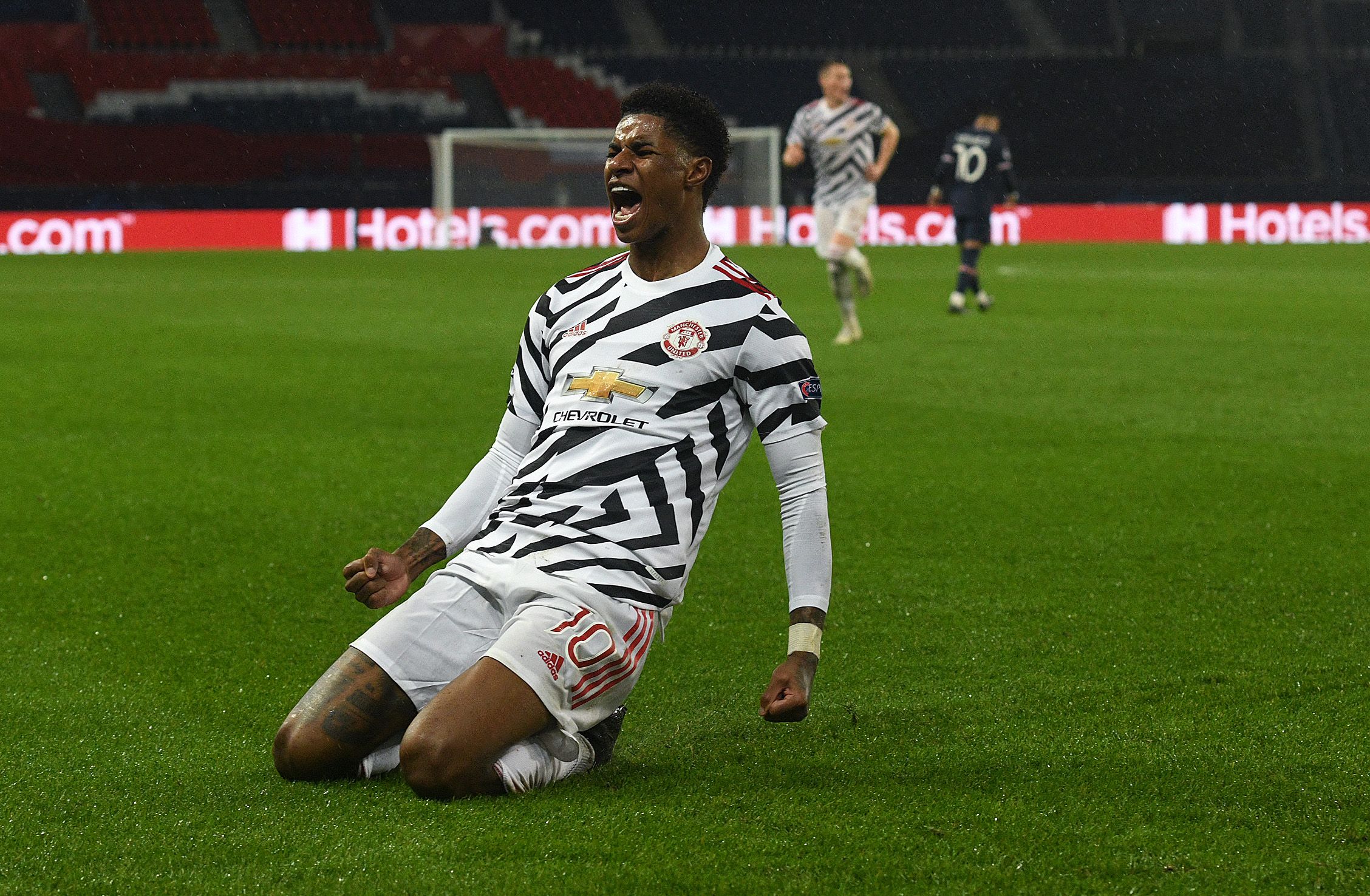 Marcus Rashford celebrating