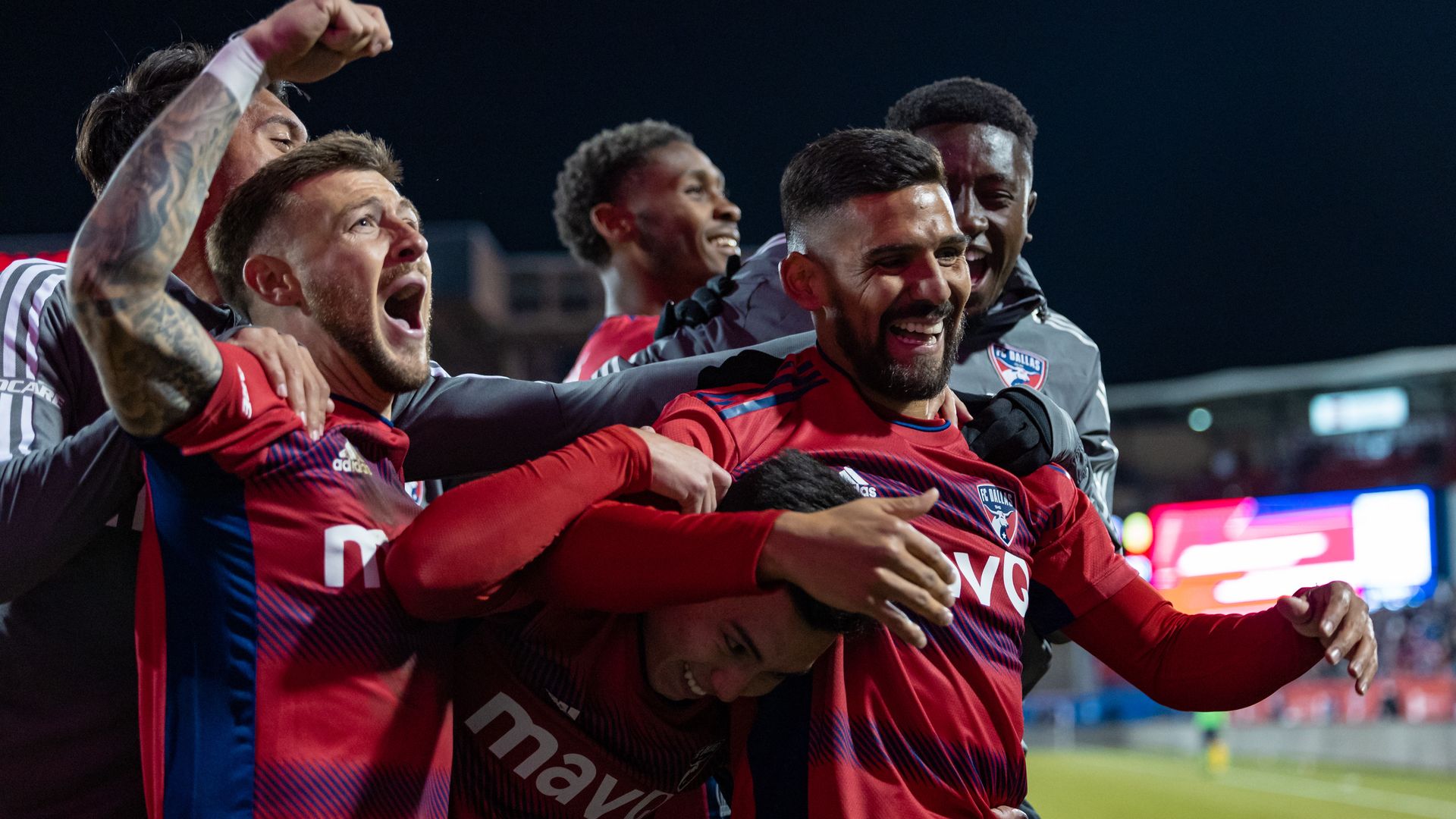 FC Dallas players celebrate
