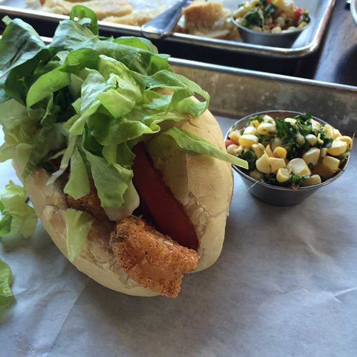 Pickled-peach-cornmeal-Fried-Shrimp