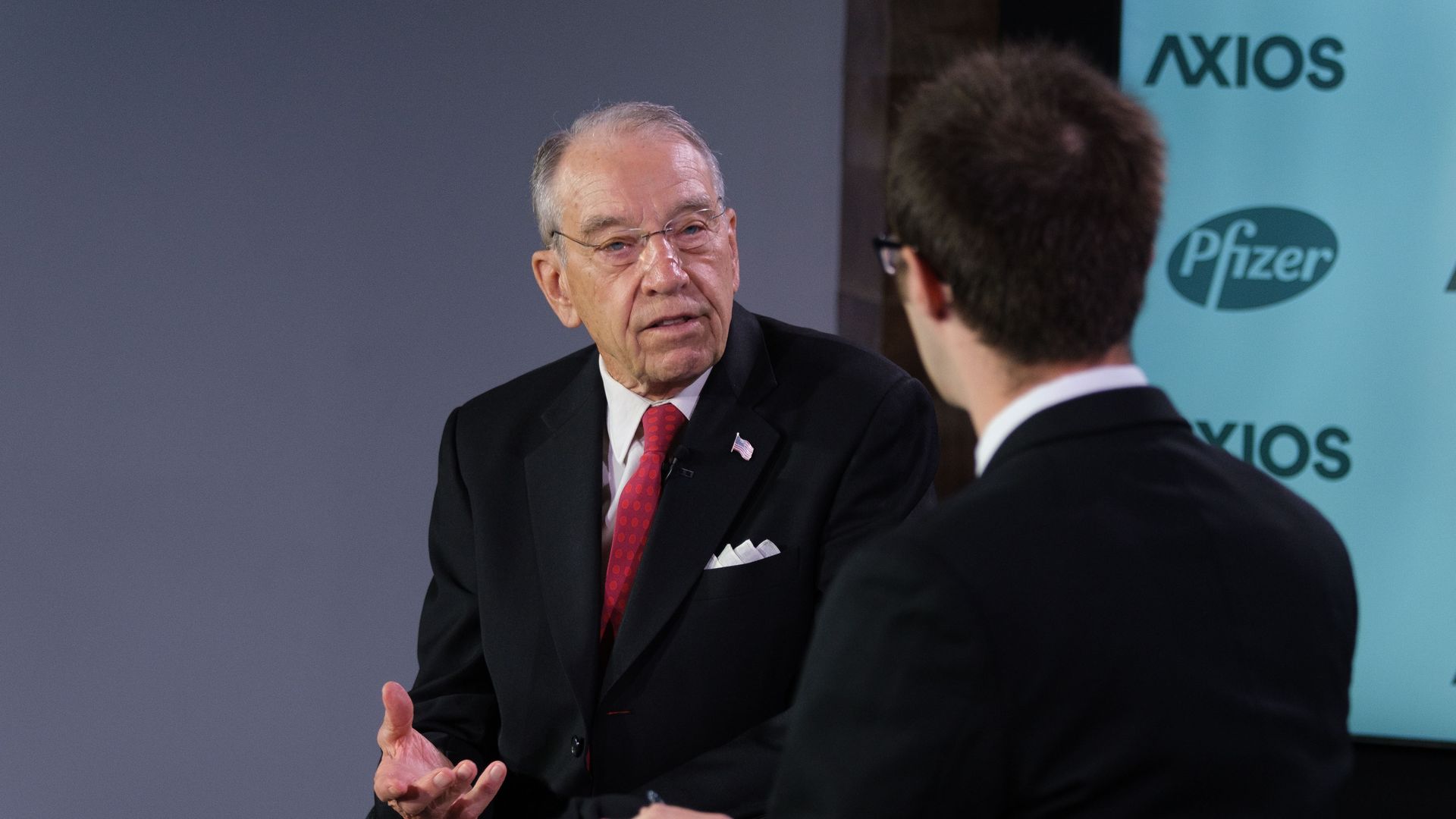 Senator Chuck Grassley in conversation with Axios Health Care reporter, Bob Herman. 