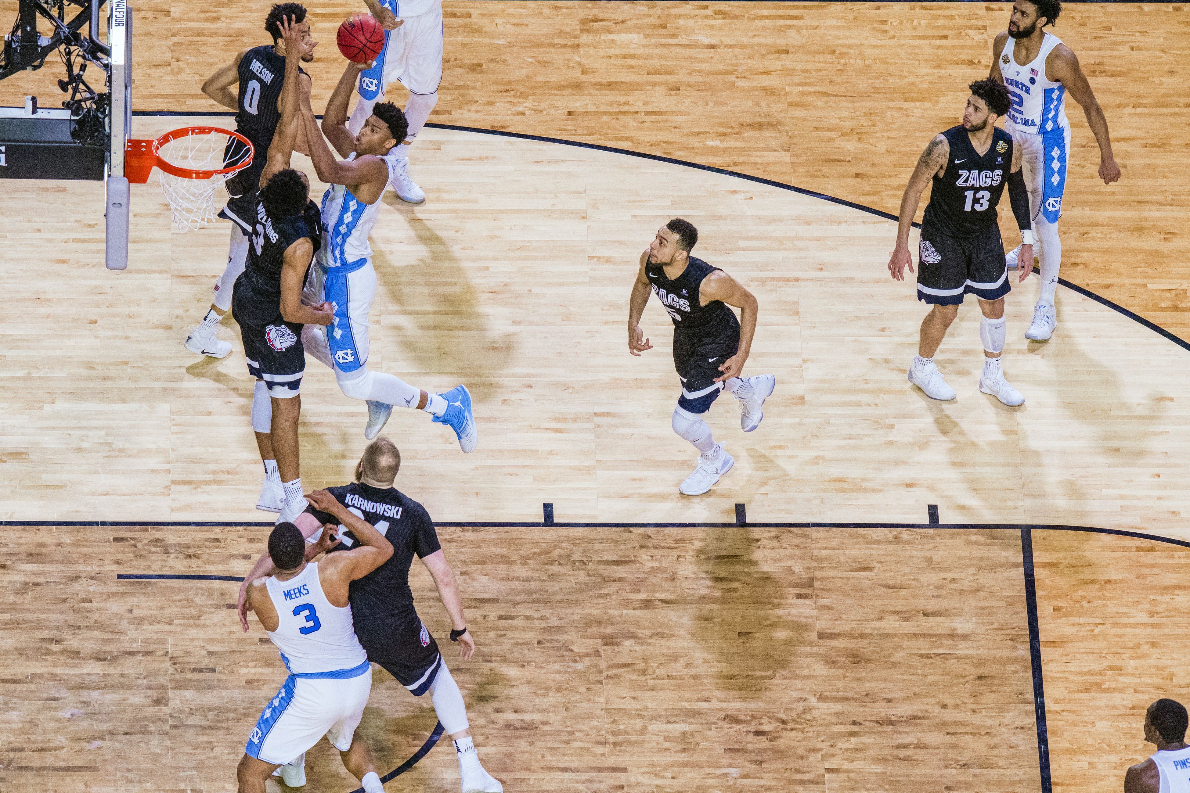 College Basketball: NCAA Finals: North Carolina Isaiah Hicks (4) in action, layup vs Gonzaga at University of Phoenix Stadium. Glendale, AZ 4/3/2017 CREDIT: Greg Nelson (Photo by Greg Nelson /Sports Illustrated via Getty Images) (Set Number: SI802 TK1 )