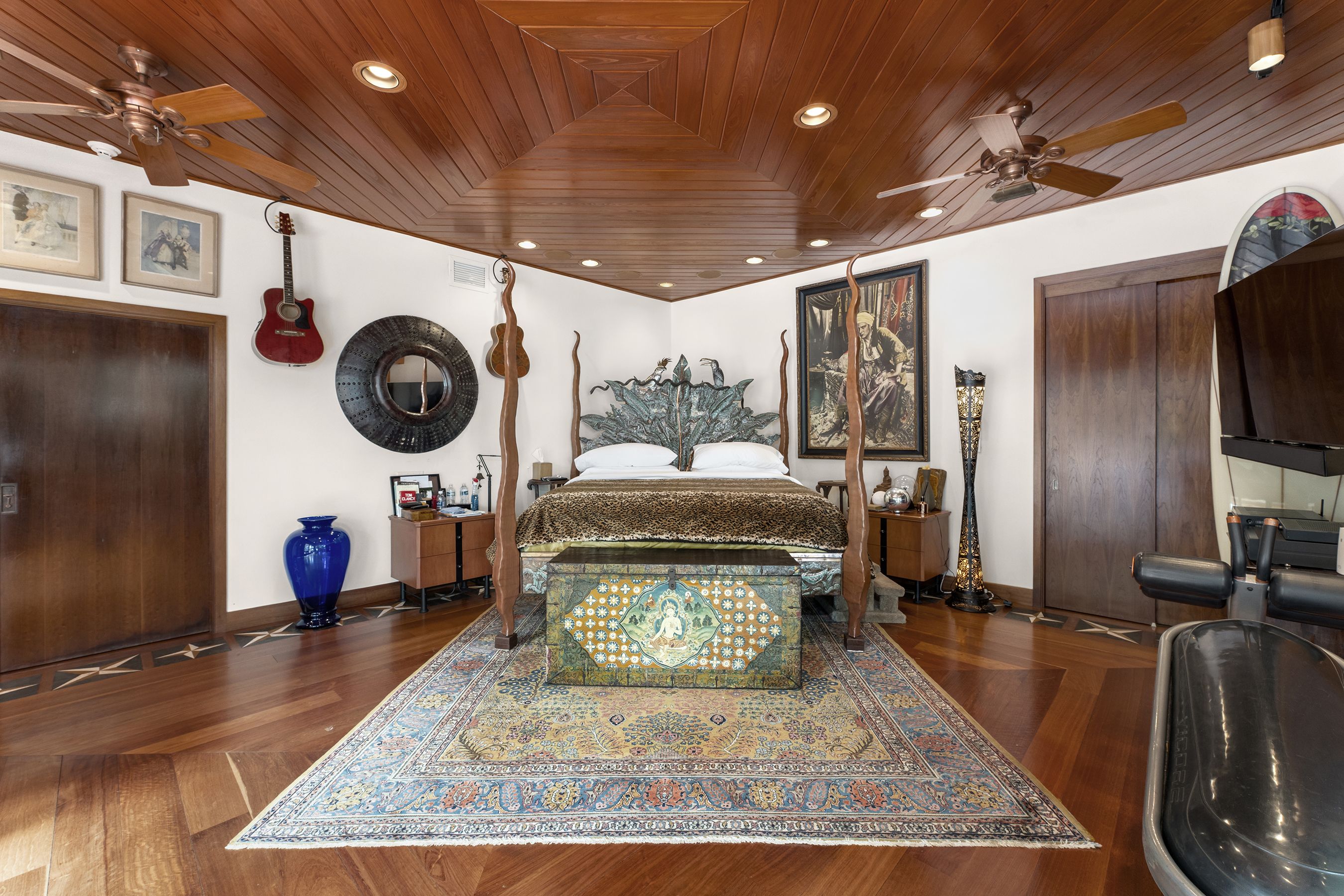 A bedroom inside David Wallack's home