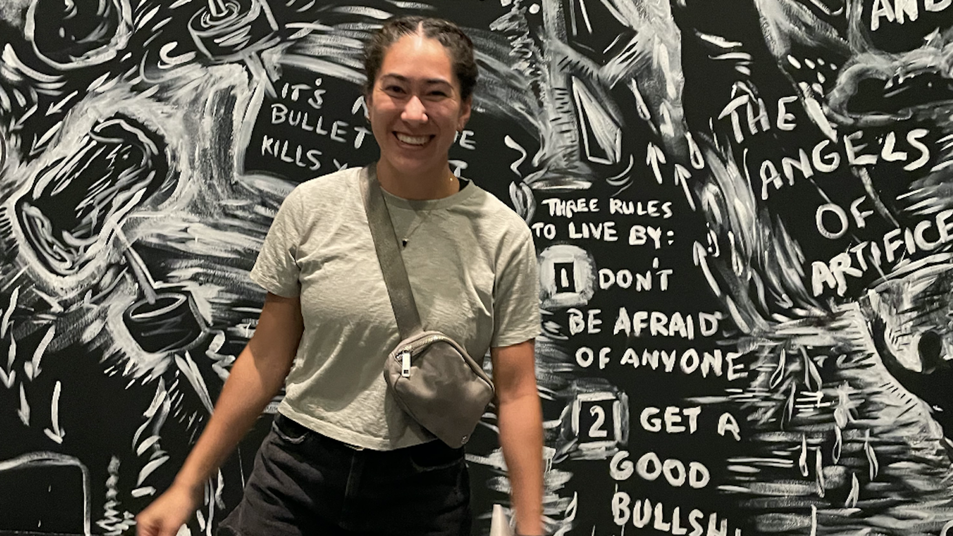 Noelle Harada at the Laurie Anderson exhibition at the Hirshhorn.