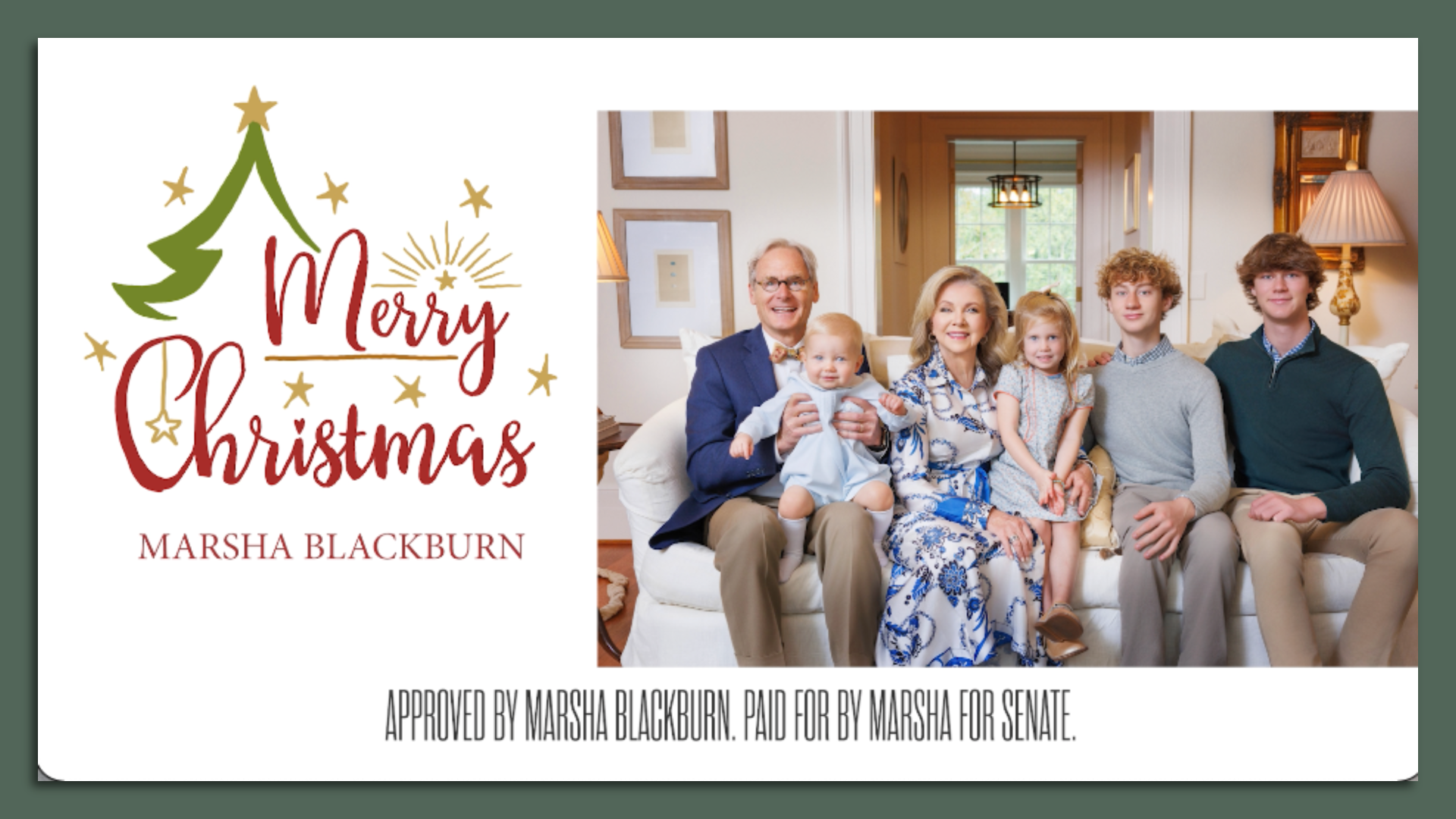 A screenshot of Blackburn's new ad