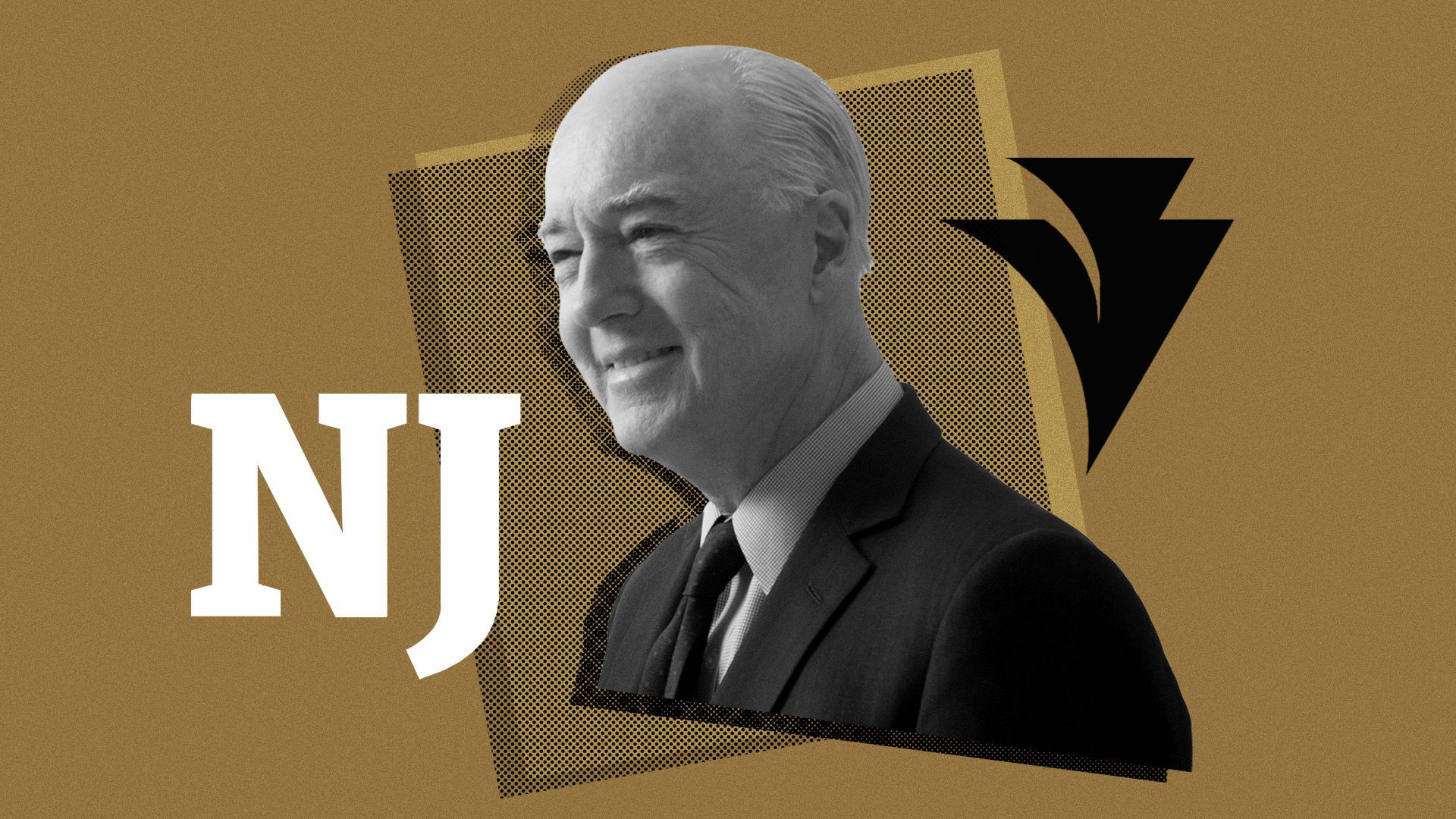 Photo illustration of David Bradley with the logos of the National Journal and Ballast Research