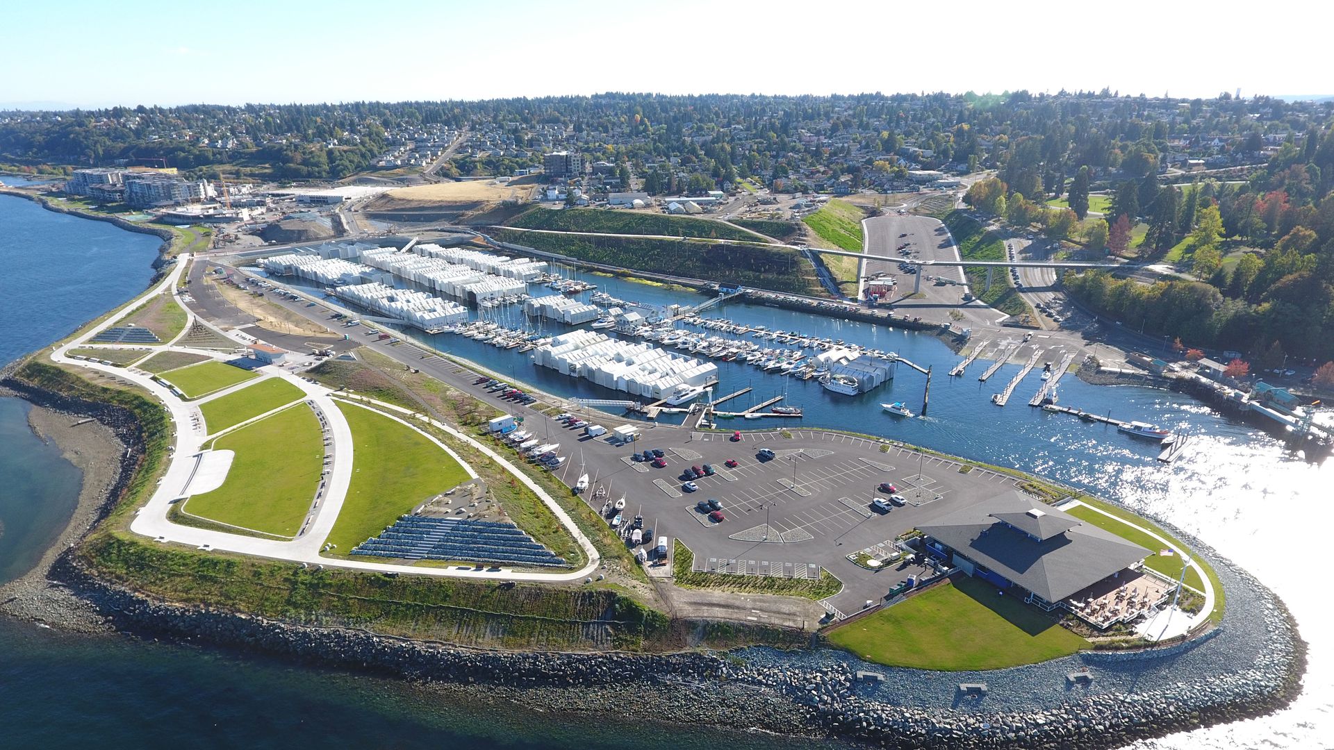 Dune Peninsula adjacent to Point Defiance Park is shown in an aerial photo.