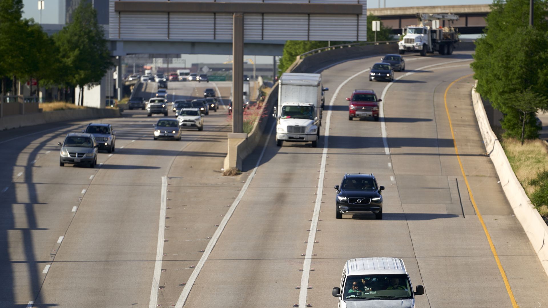 A photo of a highway