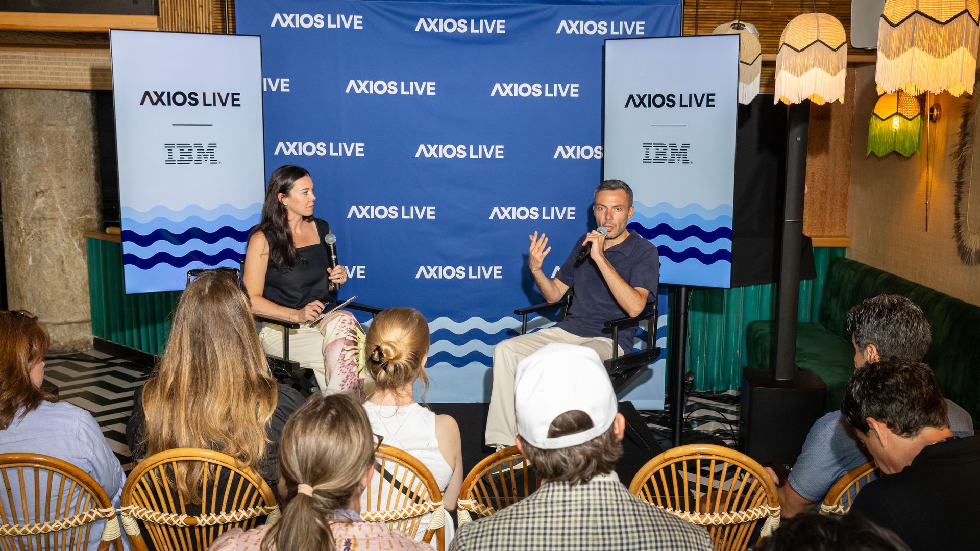 Duolingo CMO Manu Orssaud on Axios stage at Cannes Lions