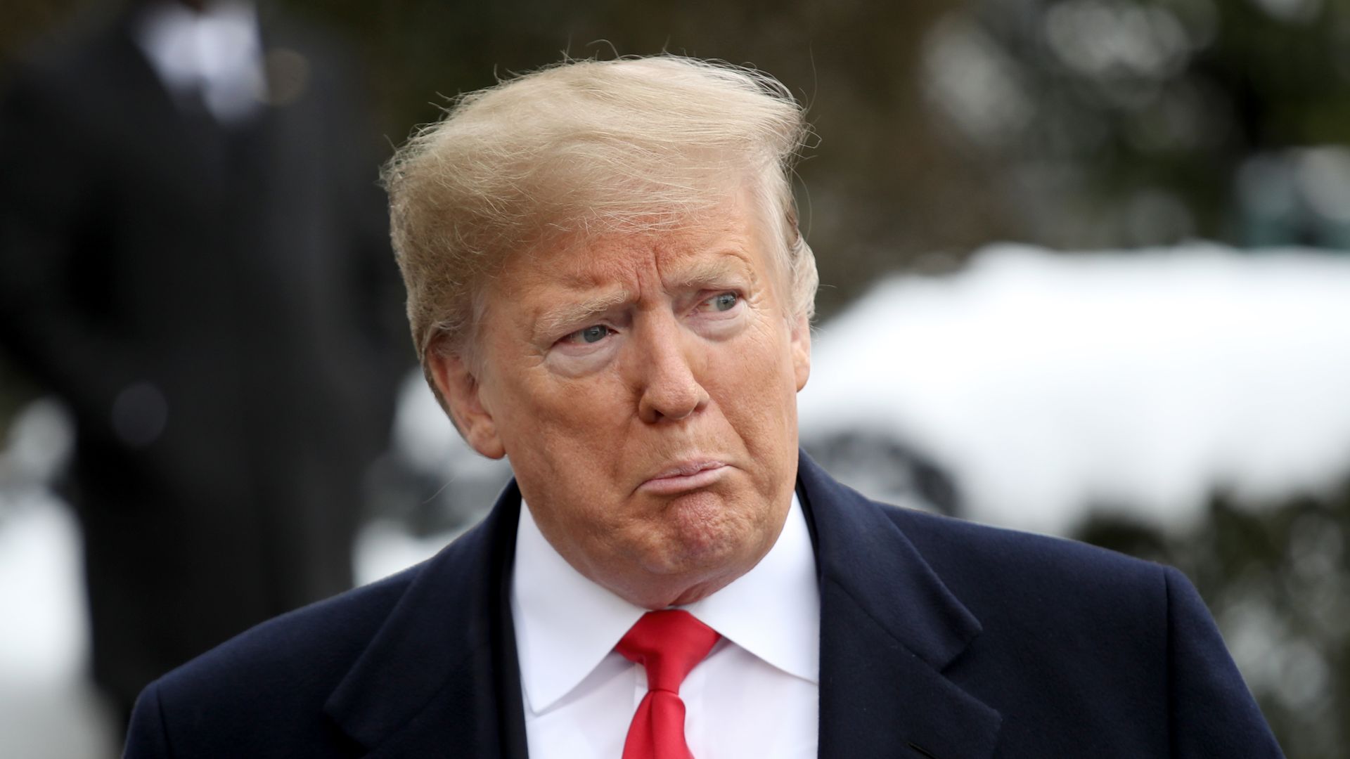 Donald Trump looks sad.
