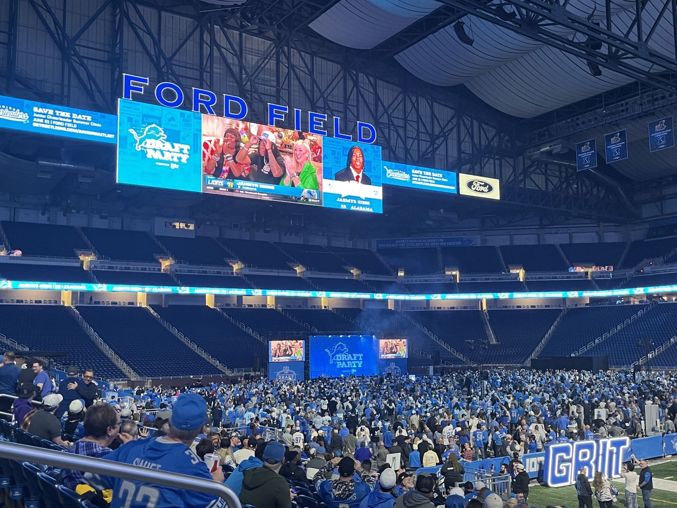 Falcons NFL Draft party at Mercedes-Benz Stadium