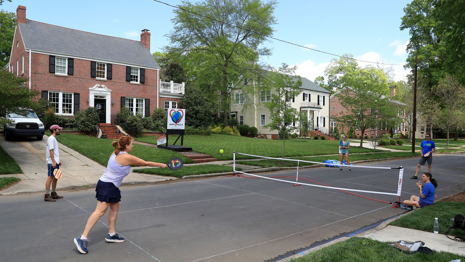 Pickeball in the street