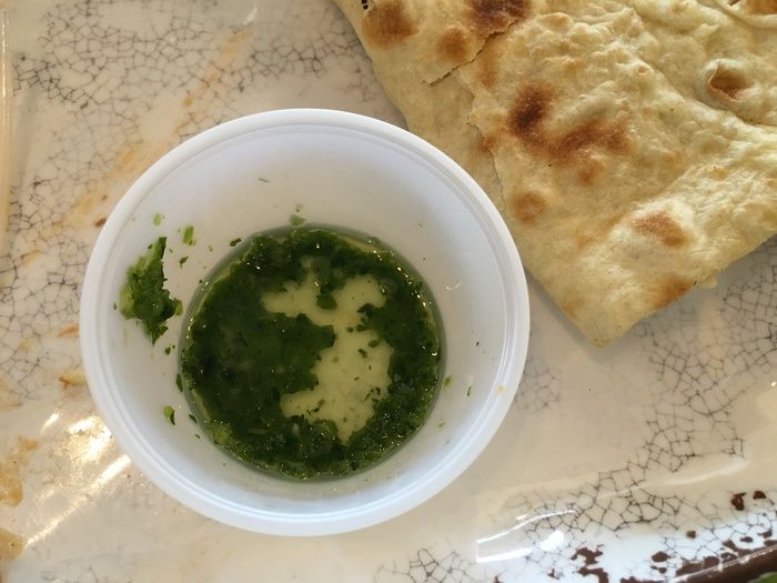 green sauce at yafo kitchen